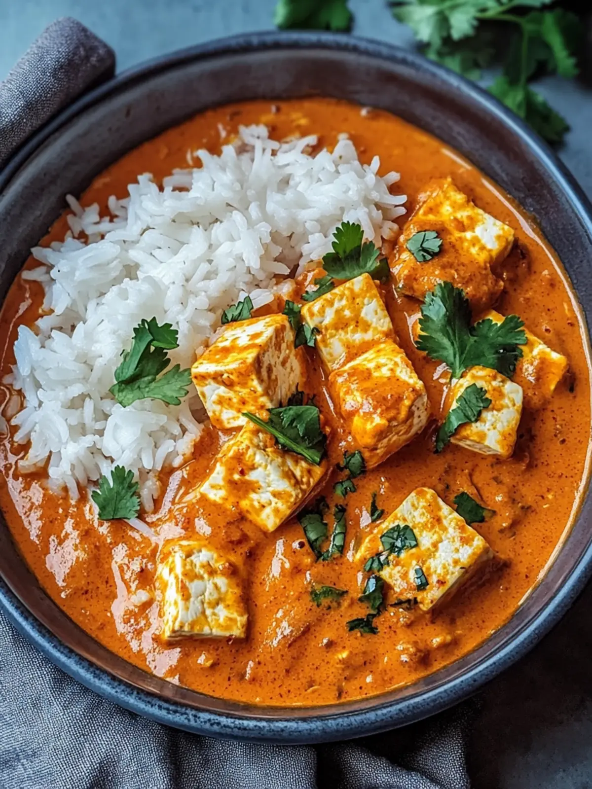 Butter-Tofu: Vegane Variante von Butter-Hühnchen