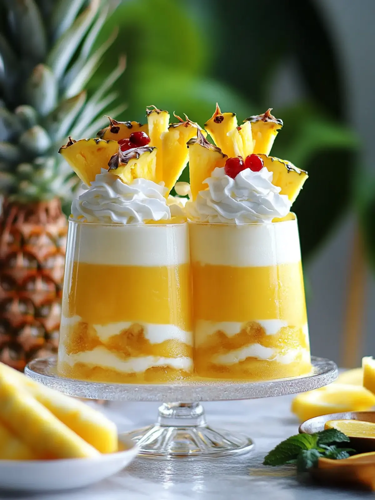Ananas-Upside-Down-Kuchen-Getränk