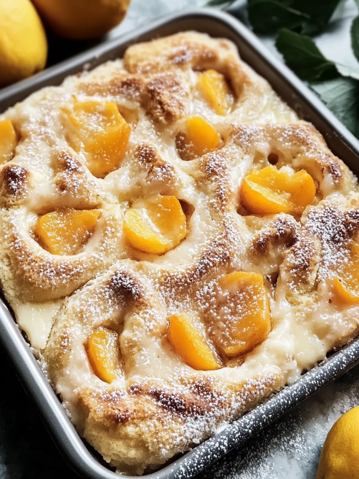 Pfirsich-Cobbler-Zimtschnecken