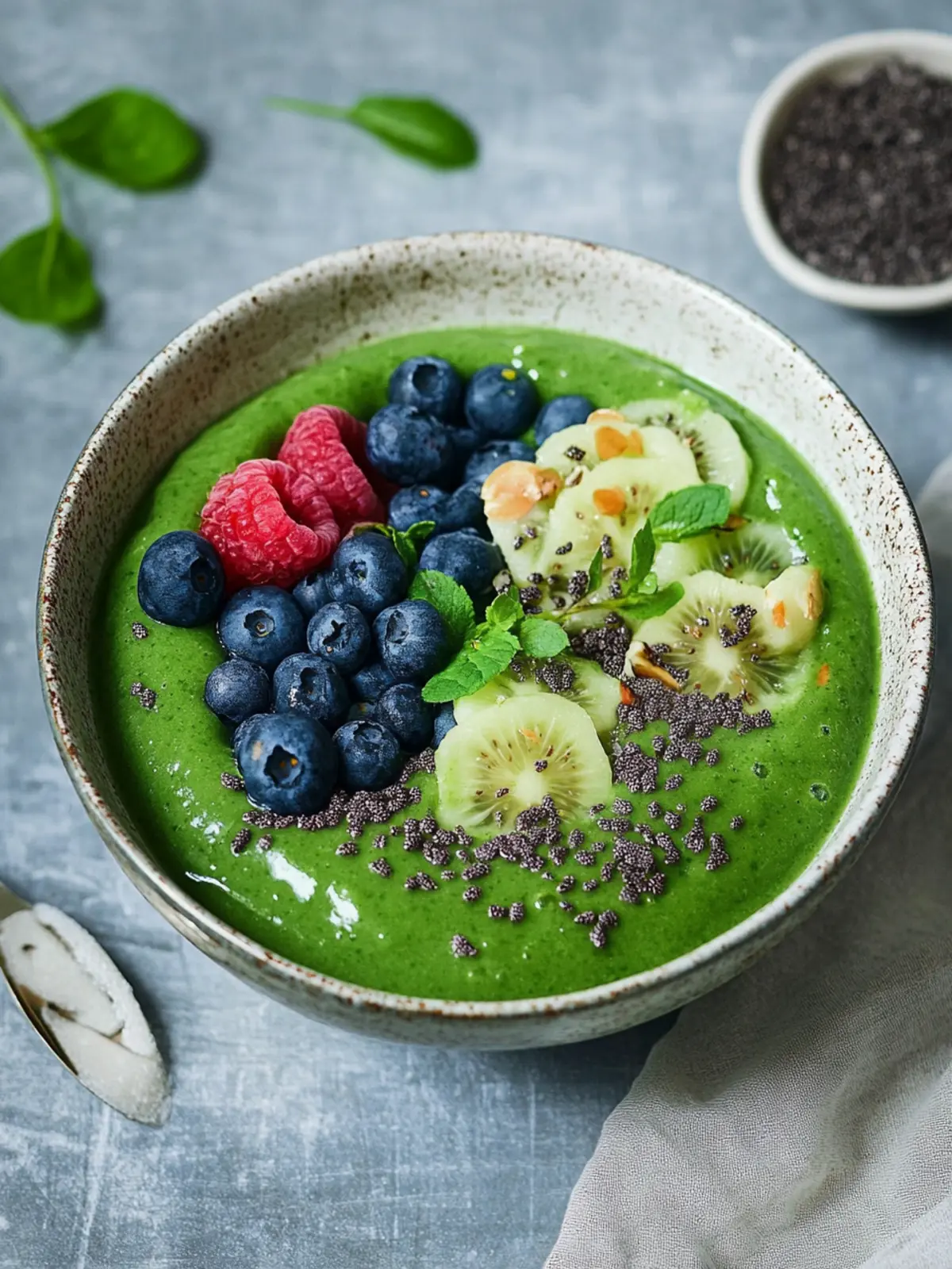 Grüne Smoothie-Schüssel