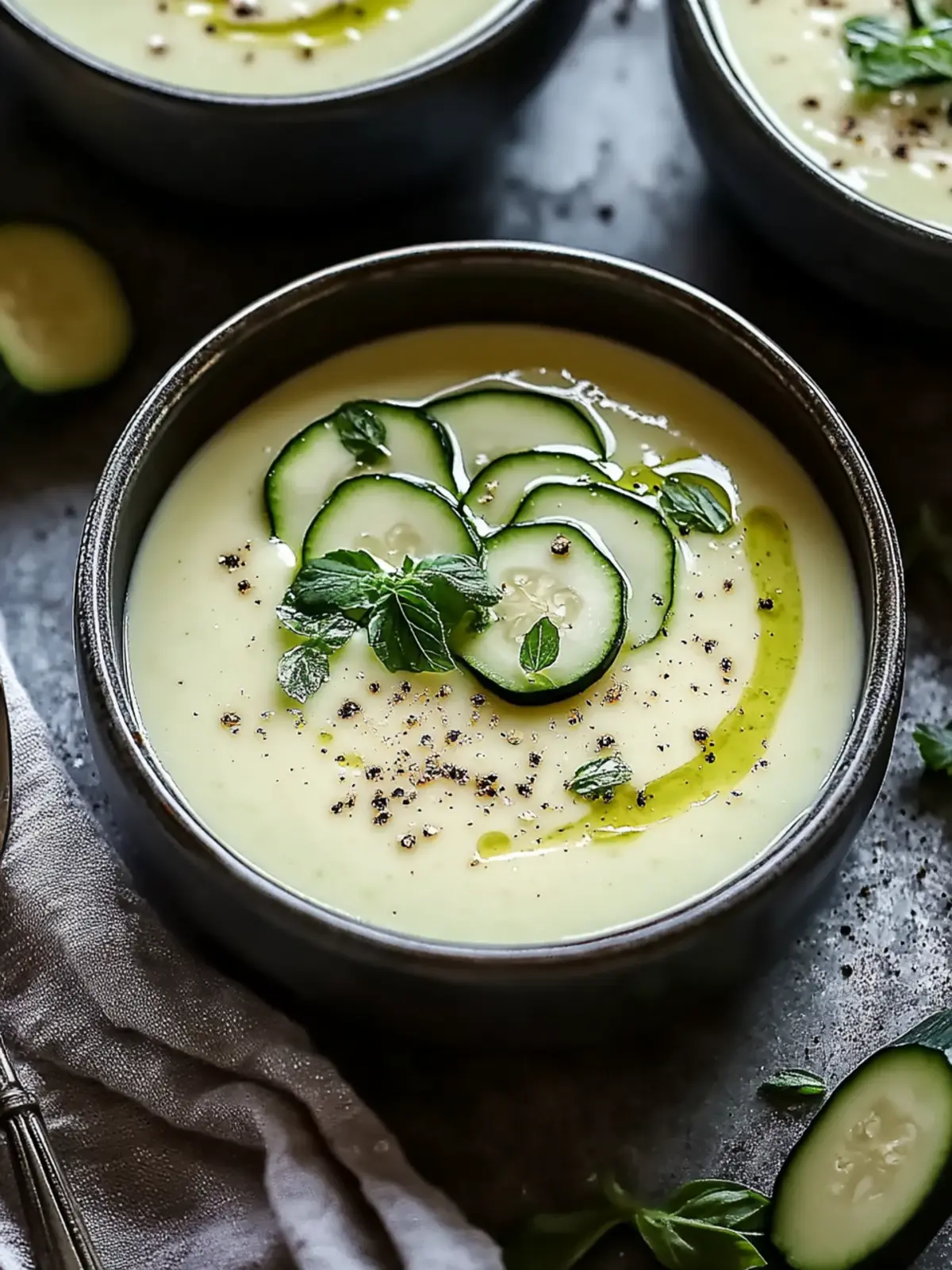 Mais- und Zucchini-Cremesuppe