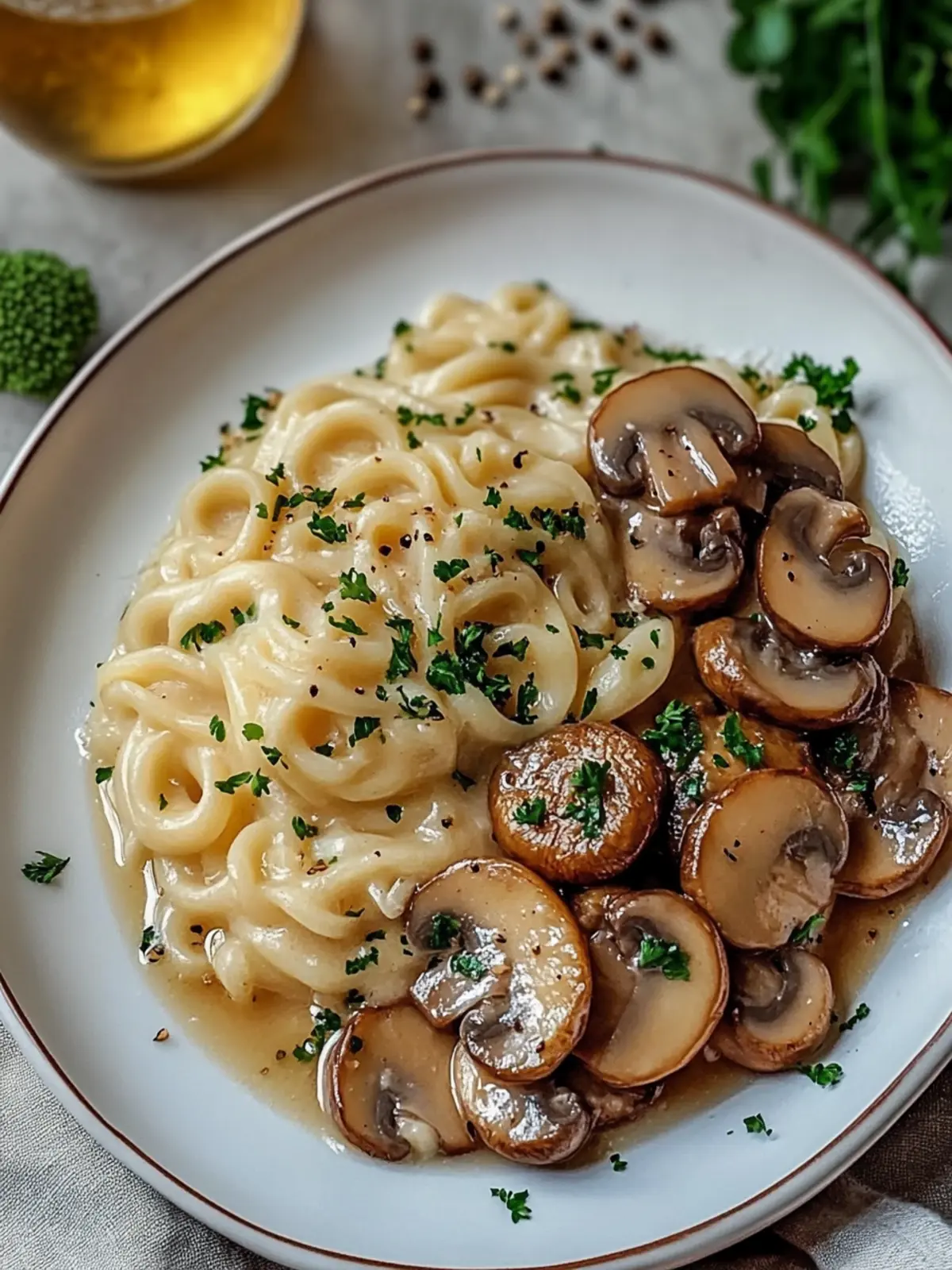 Medaille Champignon Rahmsoße Spätzle