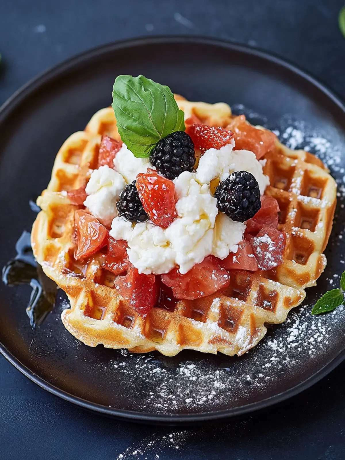 Herzhafte Waffeln