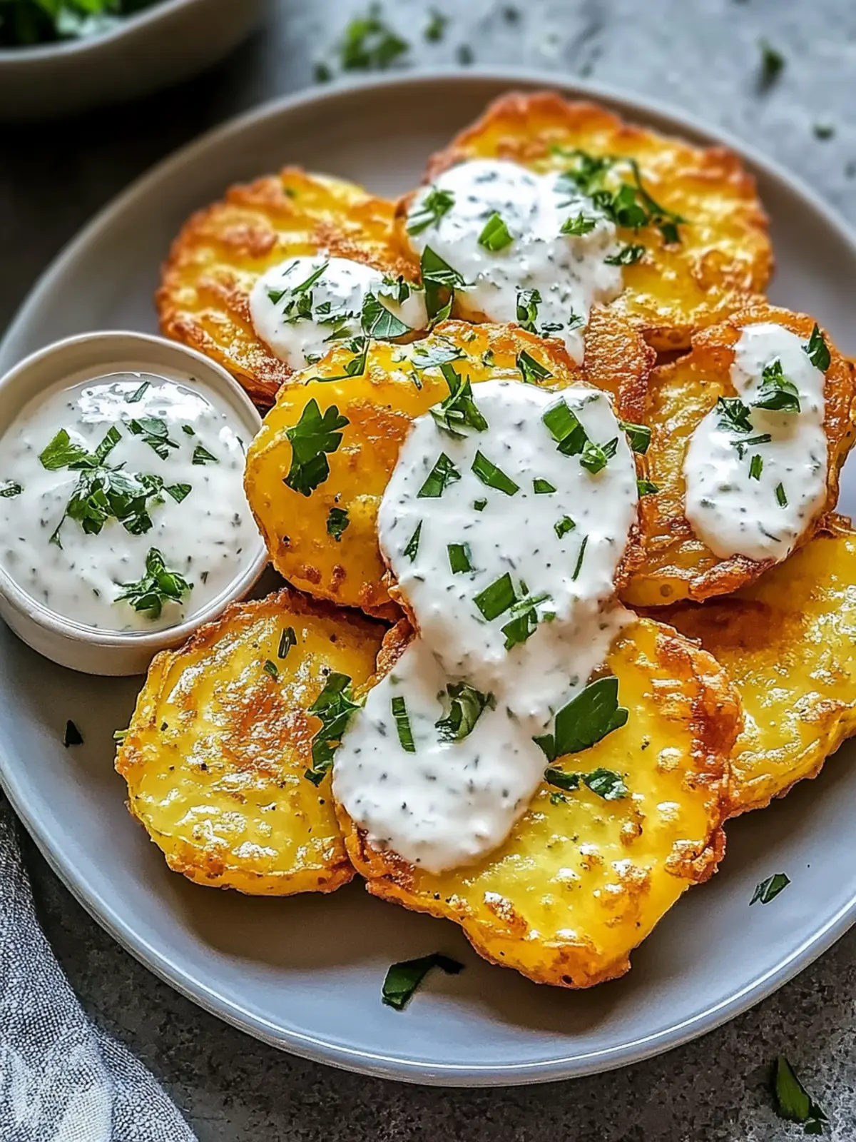 Krosse Luftfritteuse Ranch Kartoffelhälften