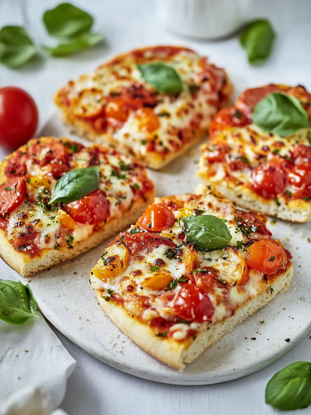 Vegetarische Pizzabrötchen