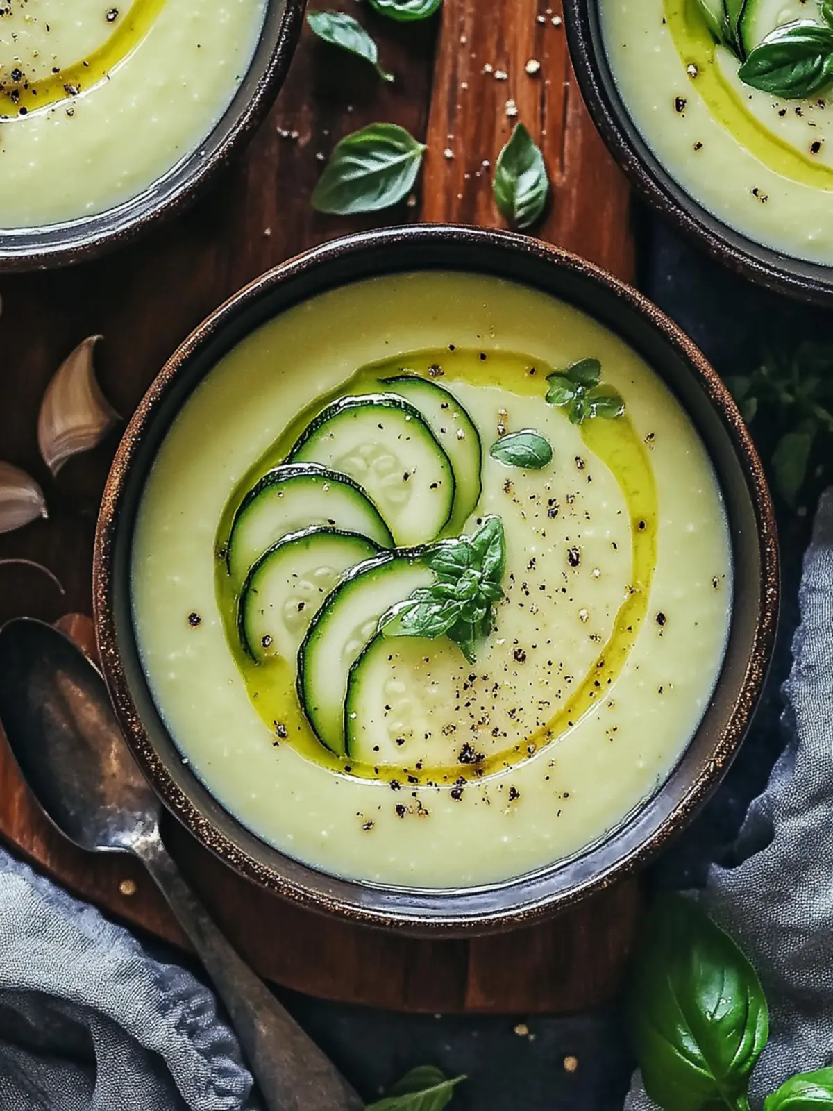 Mais- und Zucchini-Cremesuppe