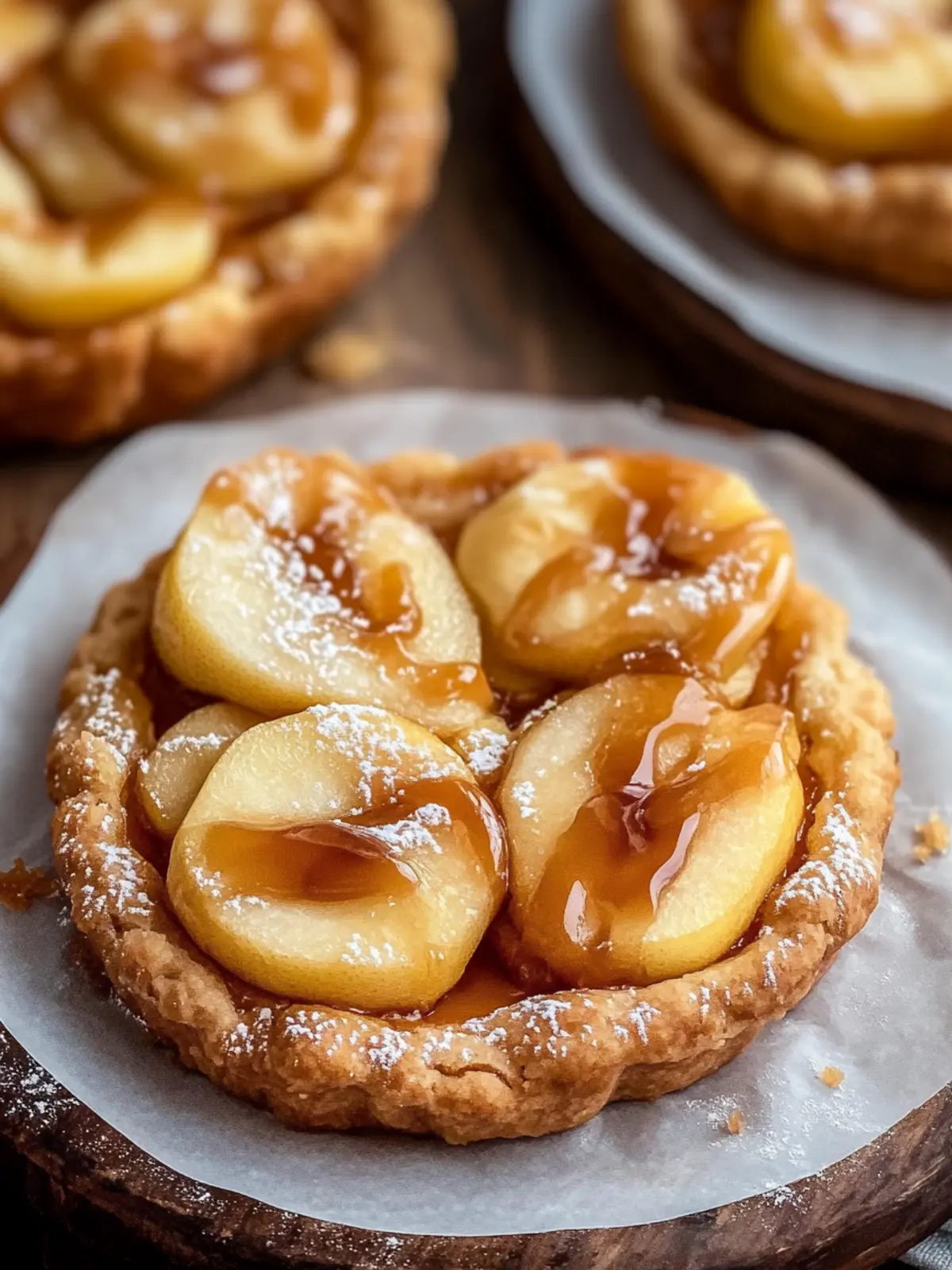 Apfelkuchenplätzchen mit Karamellüberzug