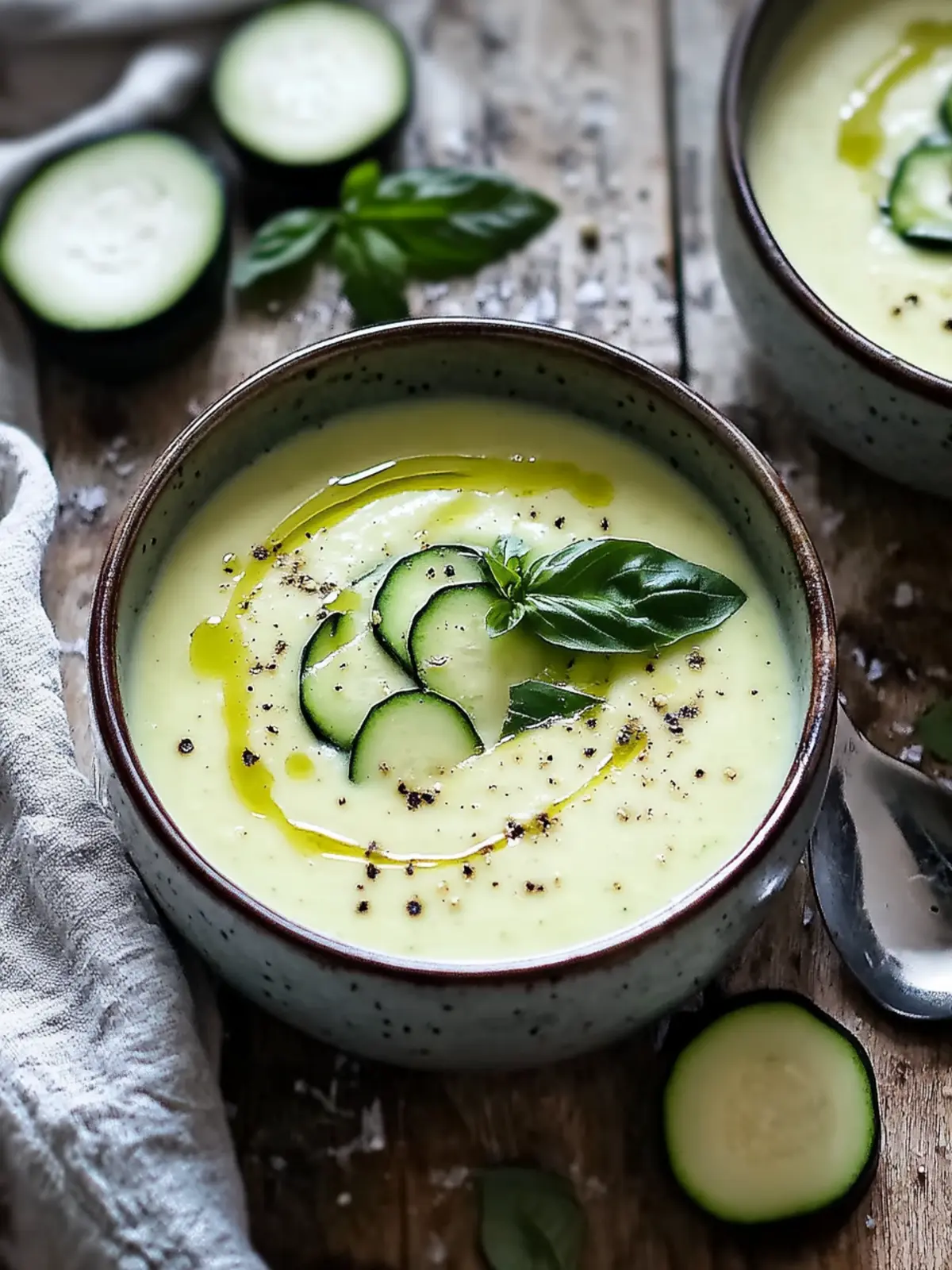 Mais- und Zucchini-Cremesuppe
