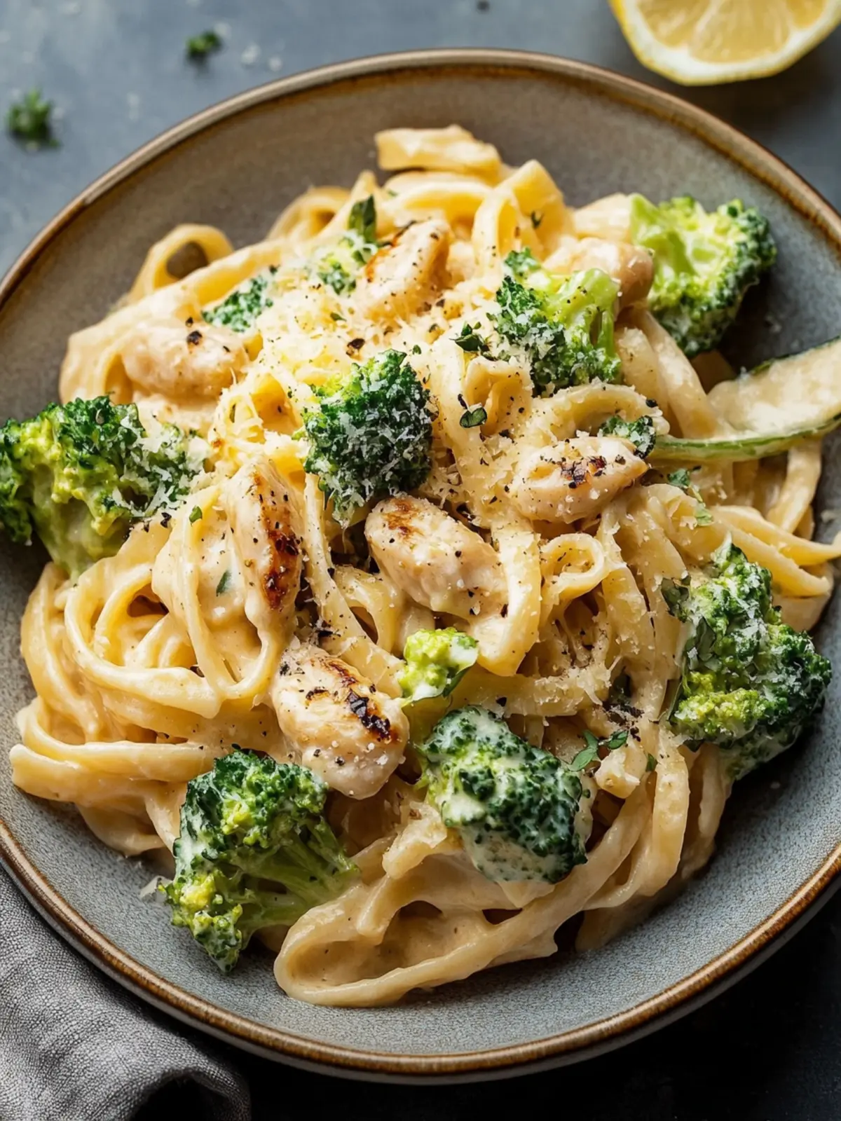Cremige Hähnchen-Brokkoli-Pasta