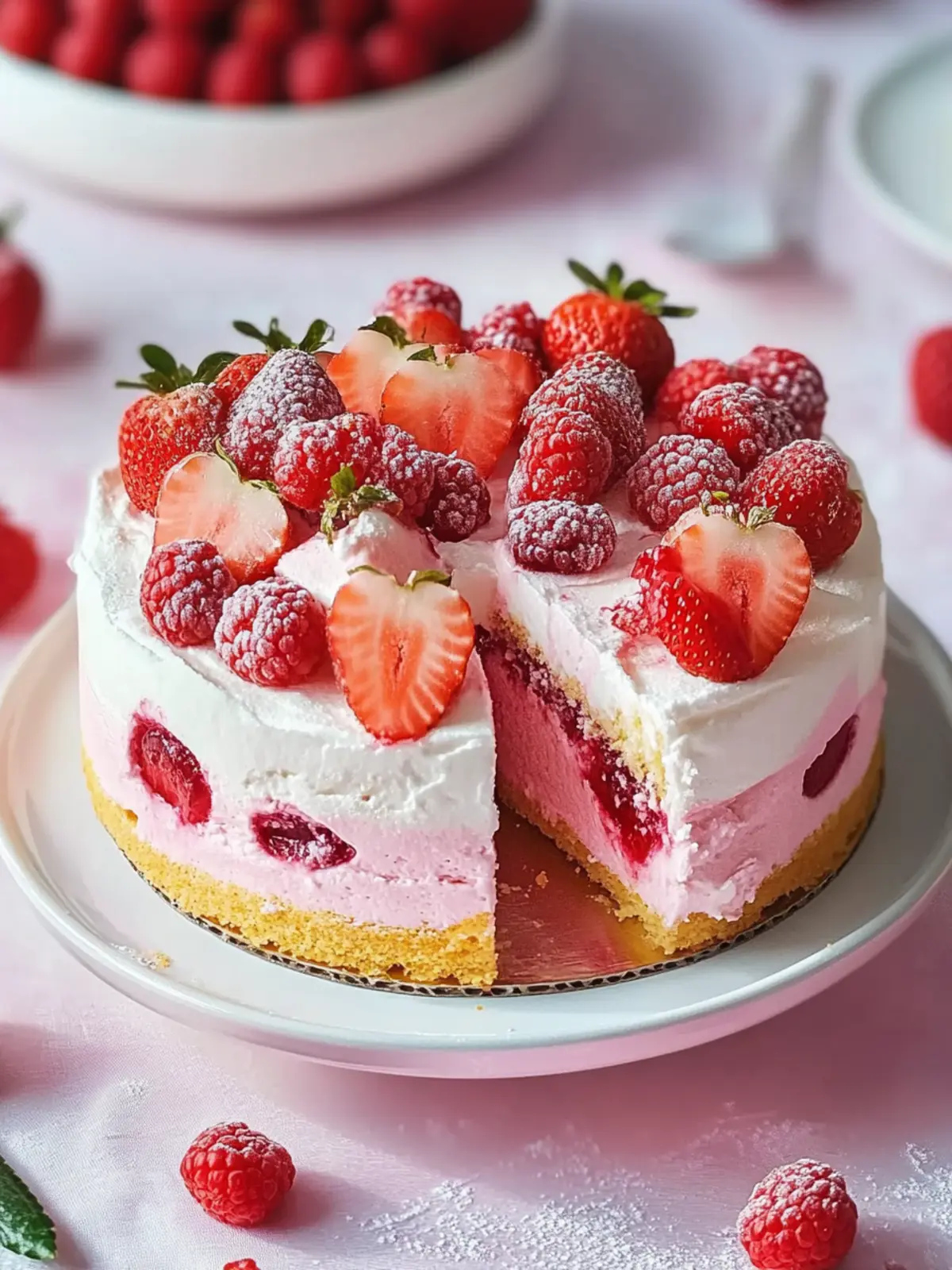 Fanta-Torte mit Erdbeeren
