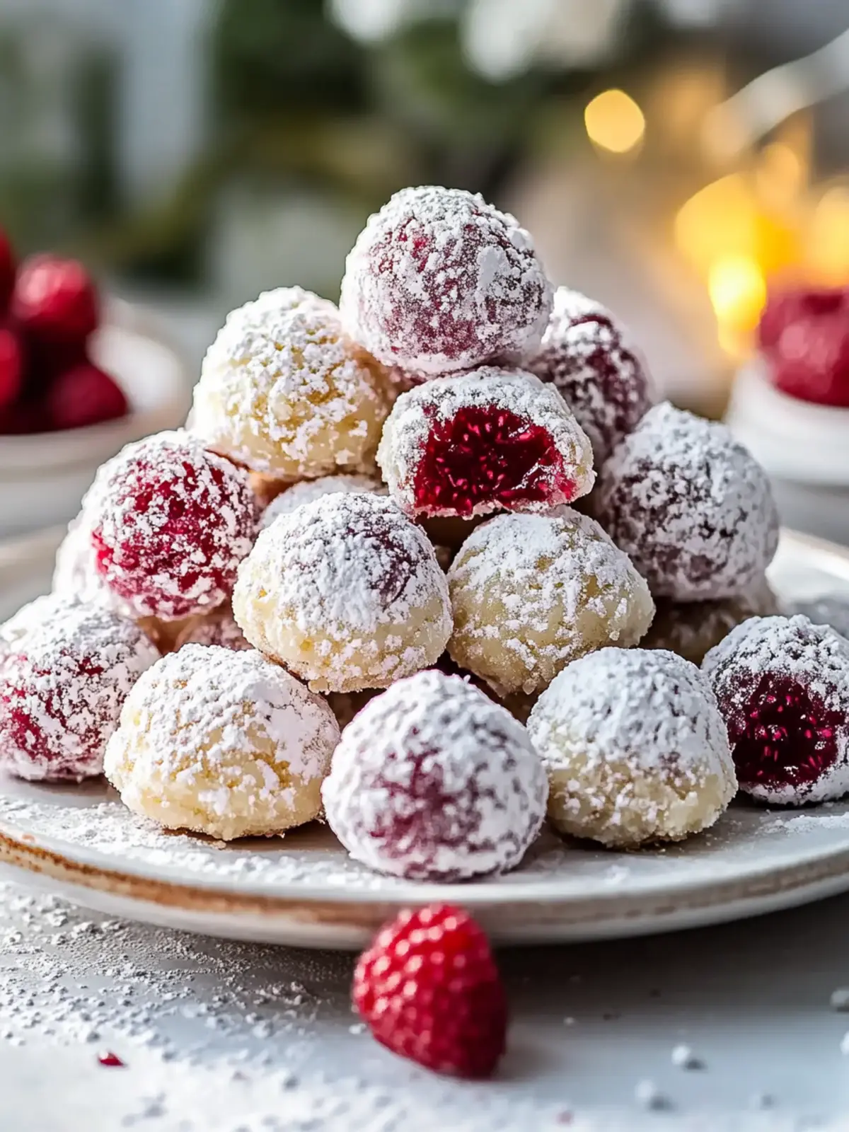 Unwiderstehliche Himbeer-Mandel-Schneeball-Kekse backen