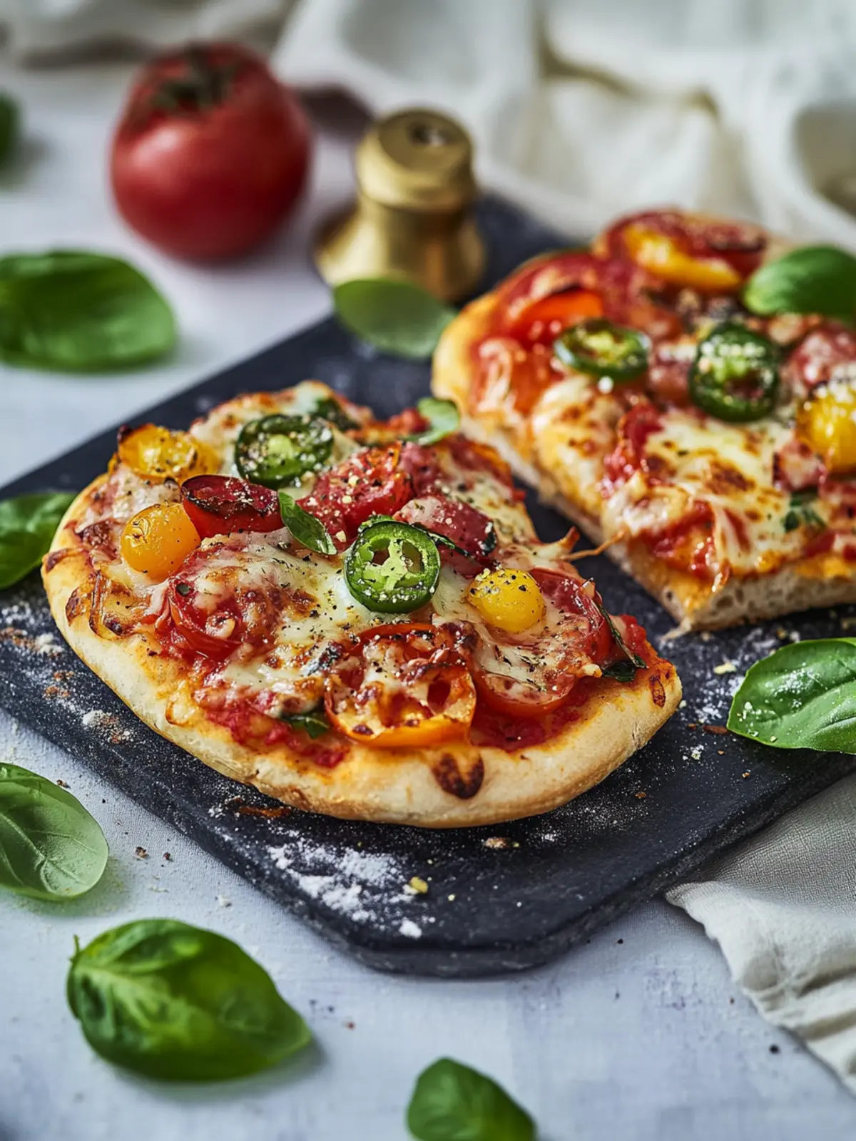 Vegetarische Pizzabrötchen