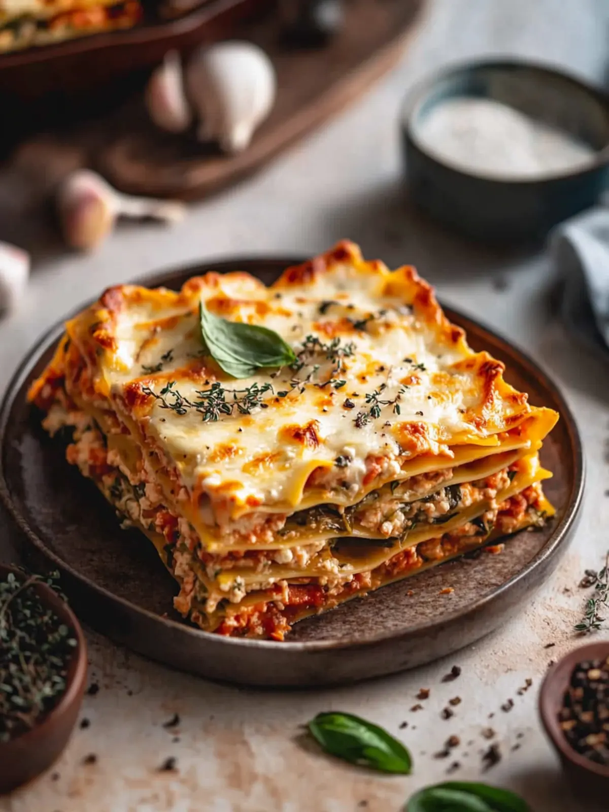 Vegetarische Linsen-Lasagne mit Wintergemüse