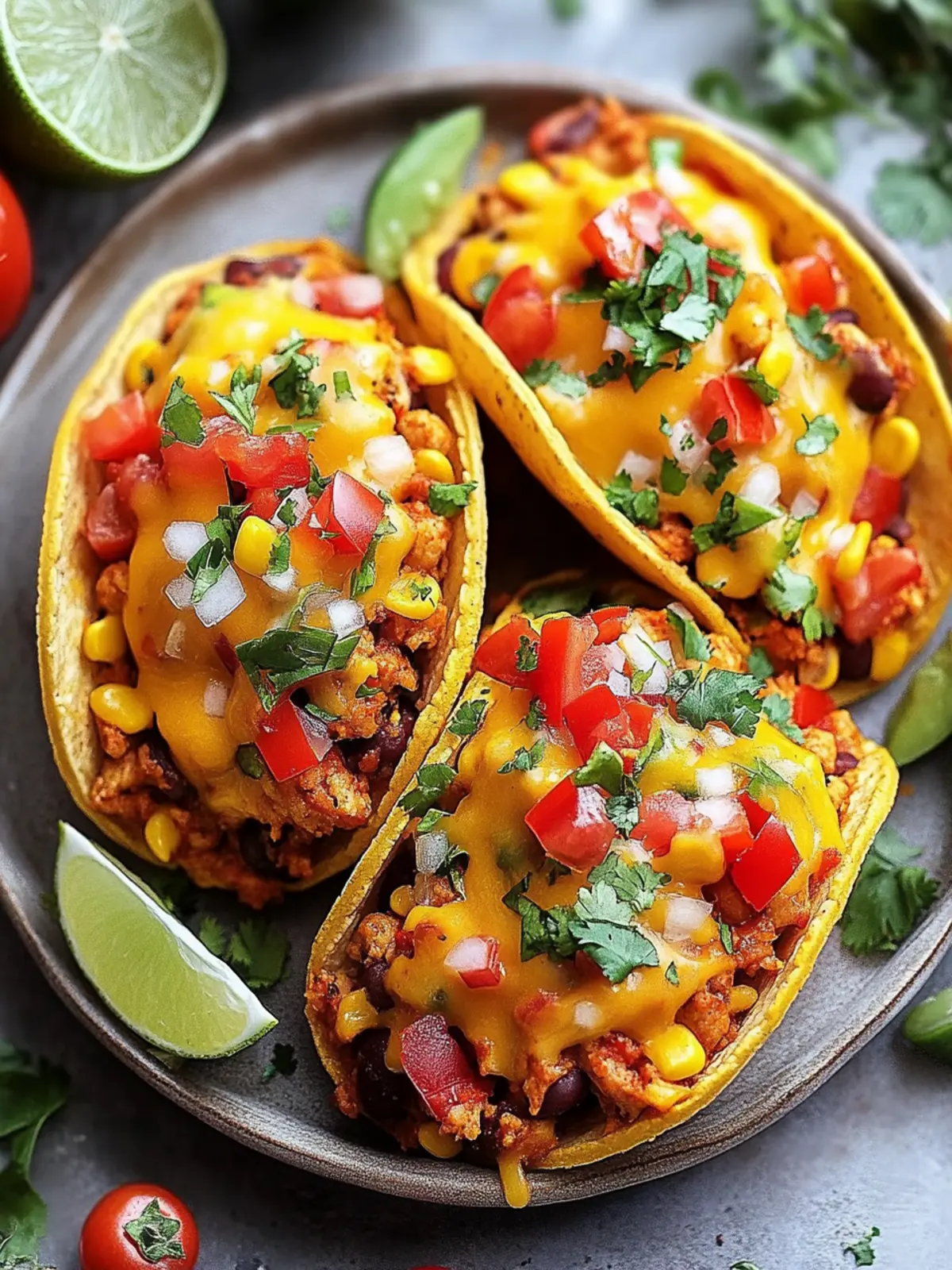 Paprika gefüllt mit Cheesy Taco