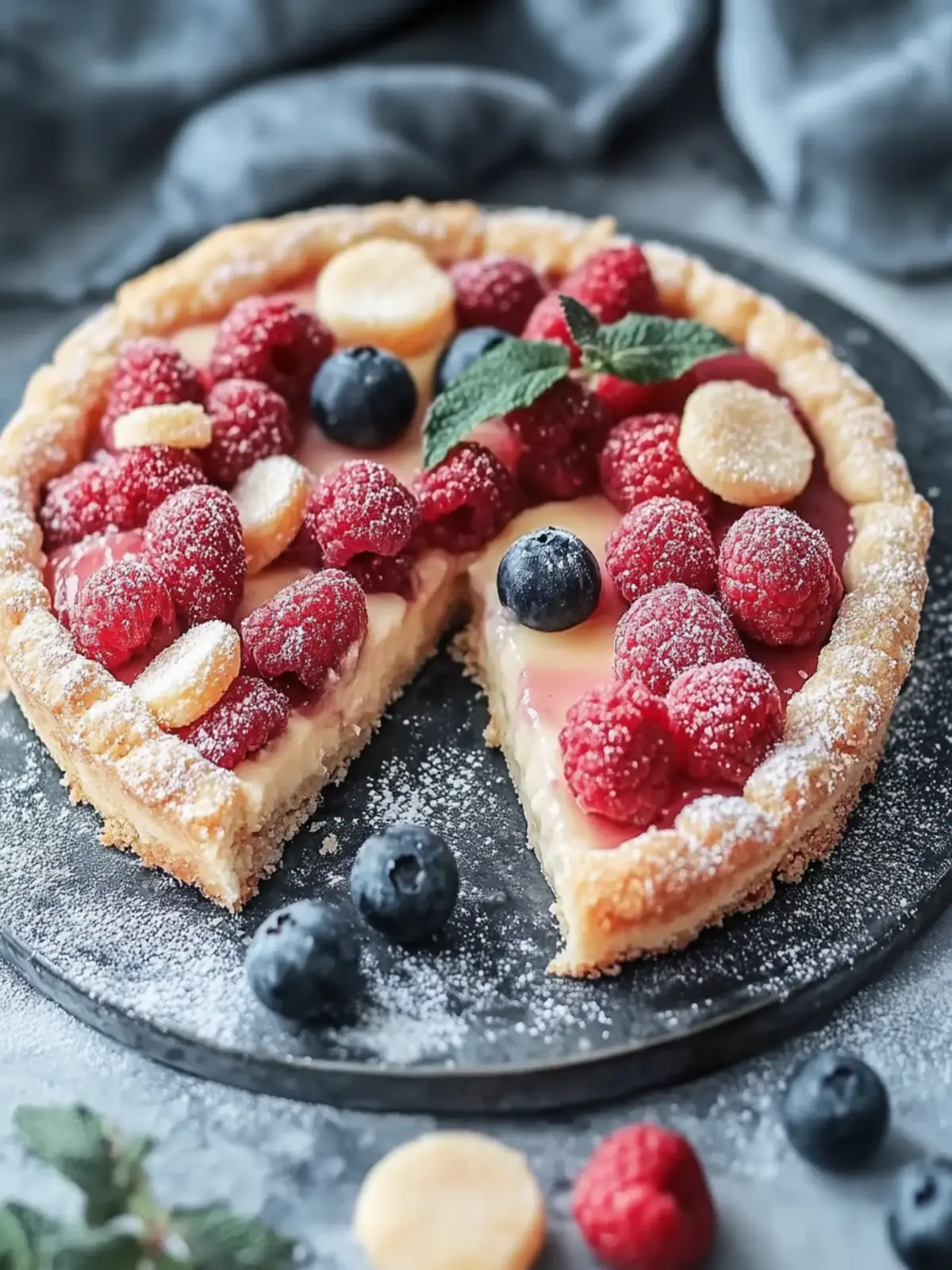 Pflaumenkuchen mit Pudding