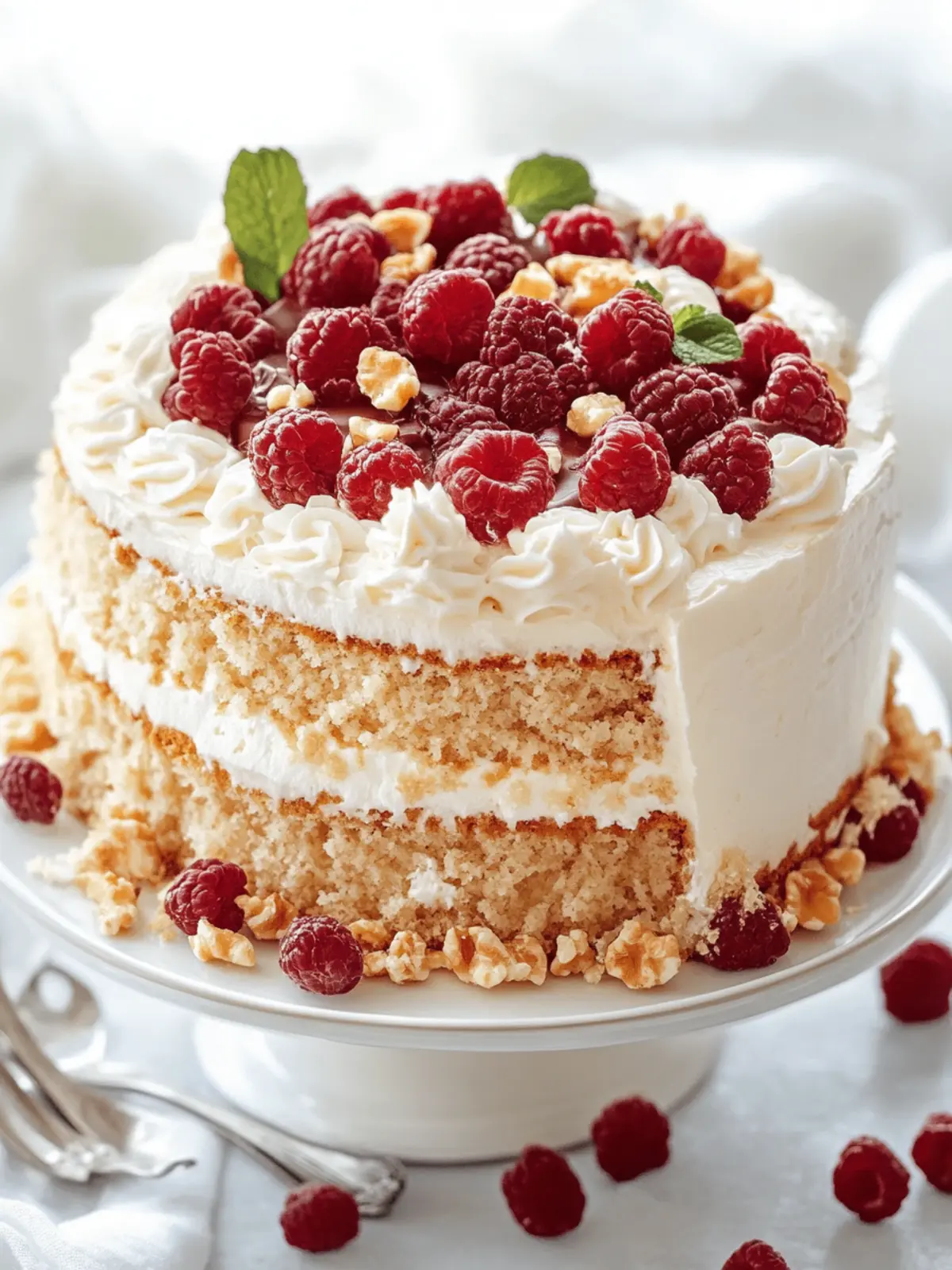Weißer deutscher Schokoladenkuchen