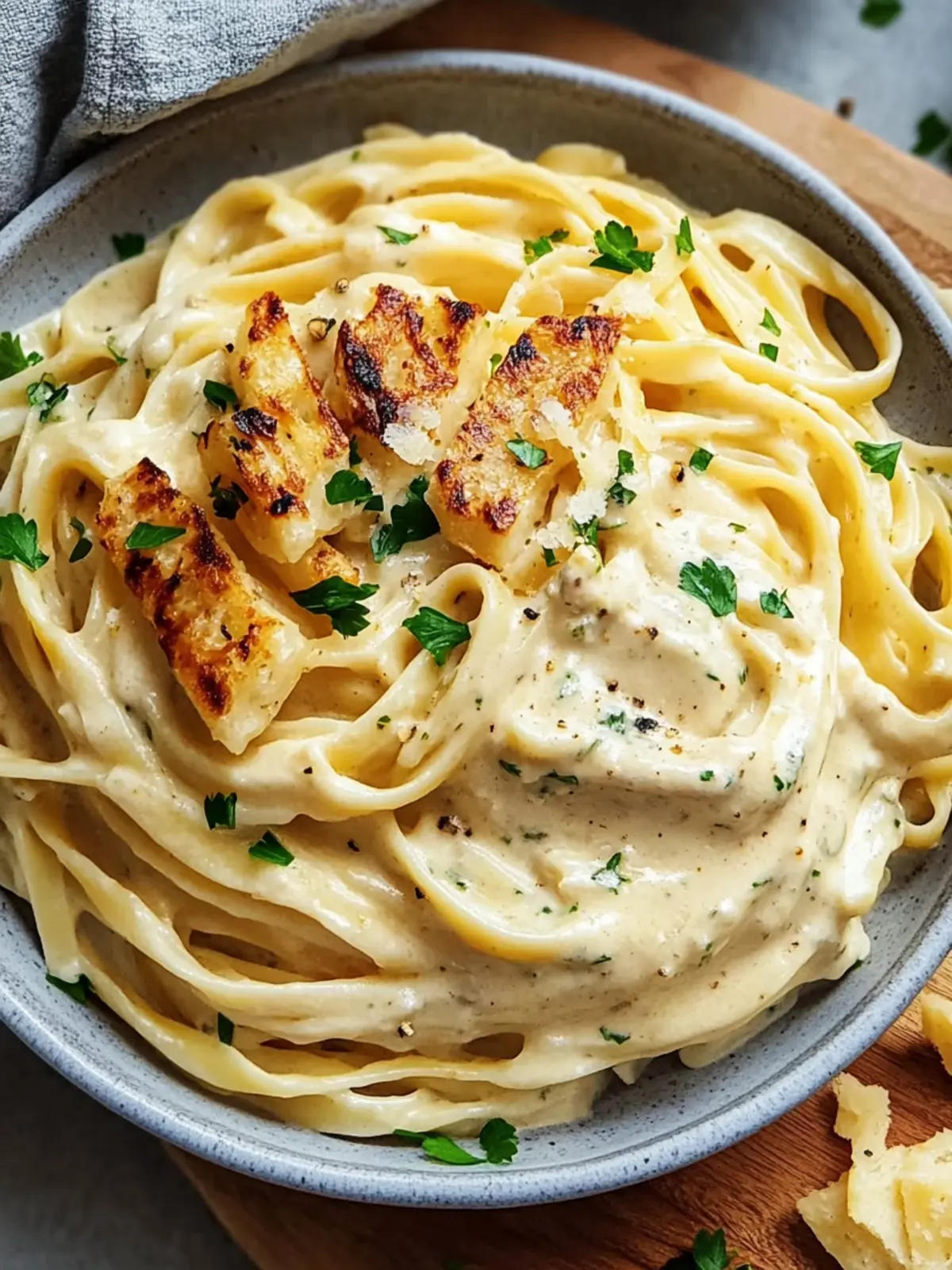 Hähnchen-Alfredo-Pasta