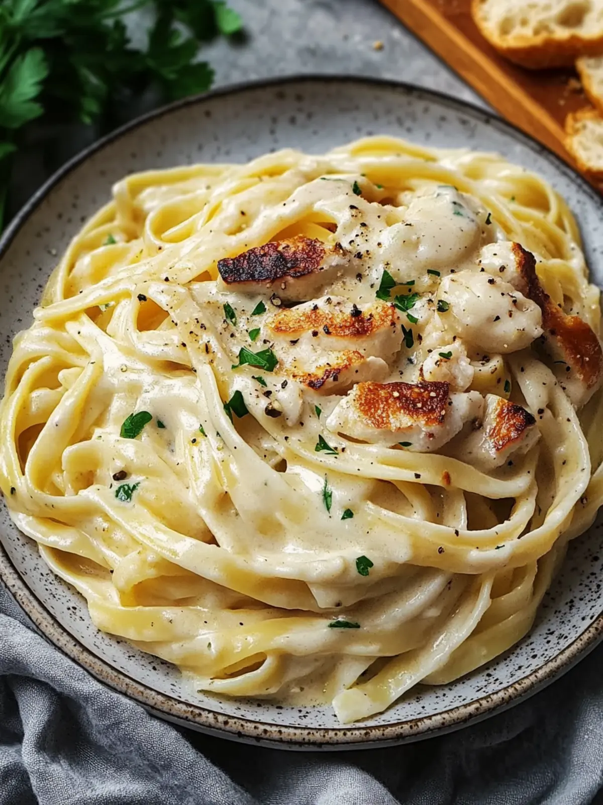 Hähnchen-Alfredo-Pasta
