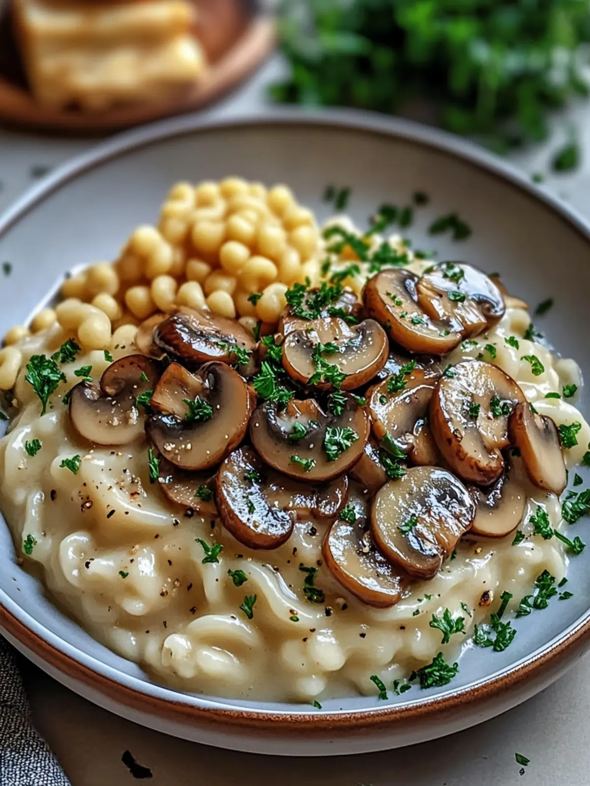 Medaille Champignon Rahmsoße Spätzle
