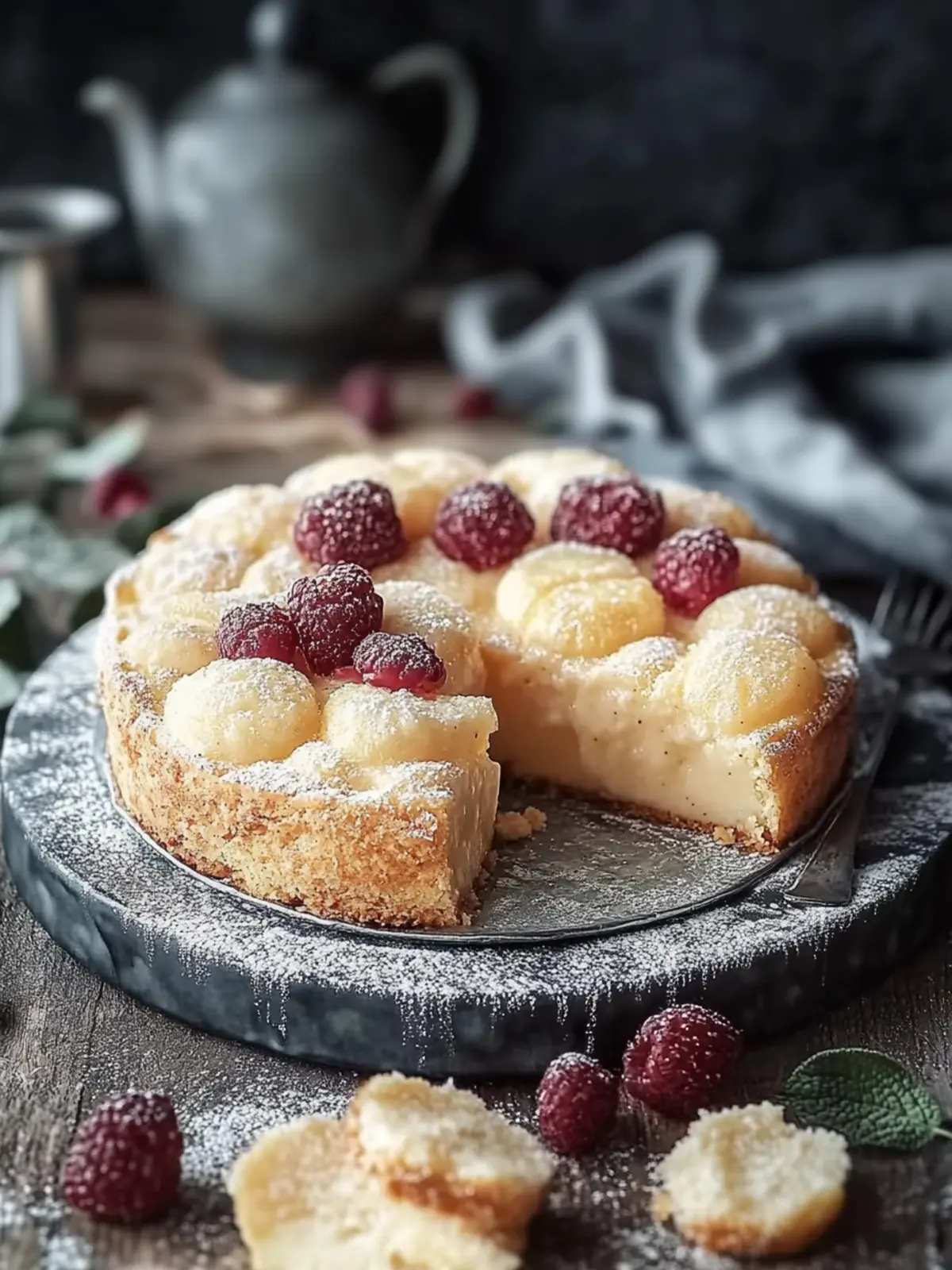 Pflaumenkuchen mit Pudding