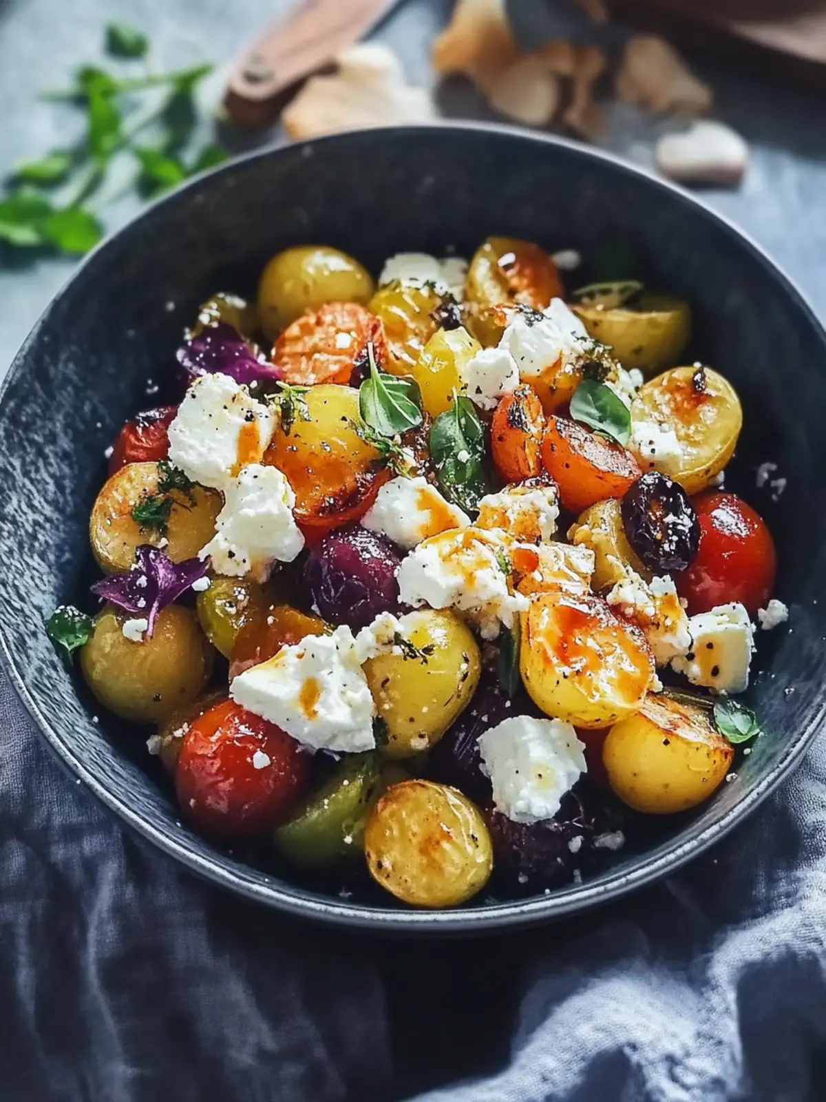 Rosenkohl Kartoffel Gemüse mit Feta