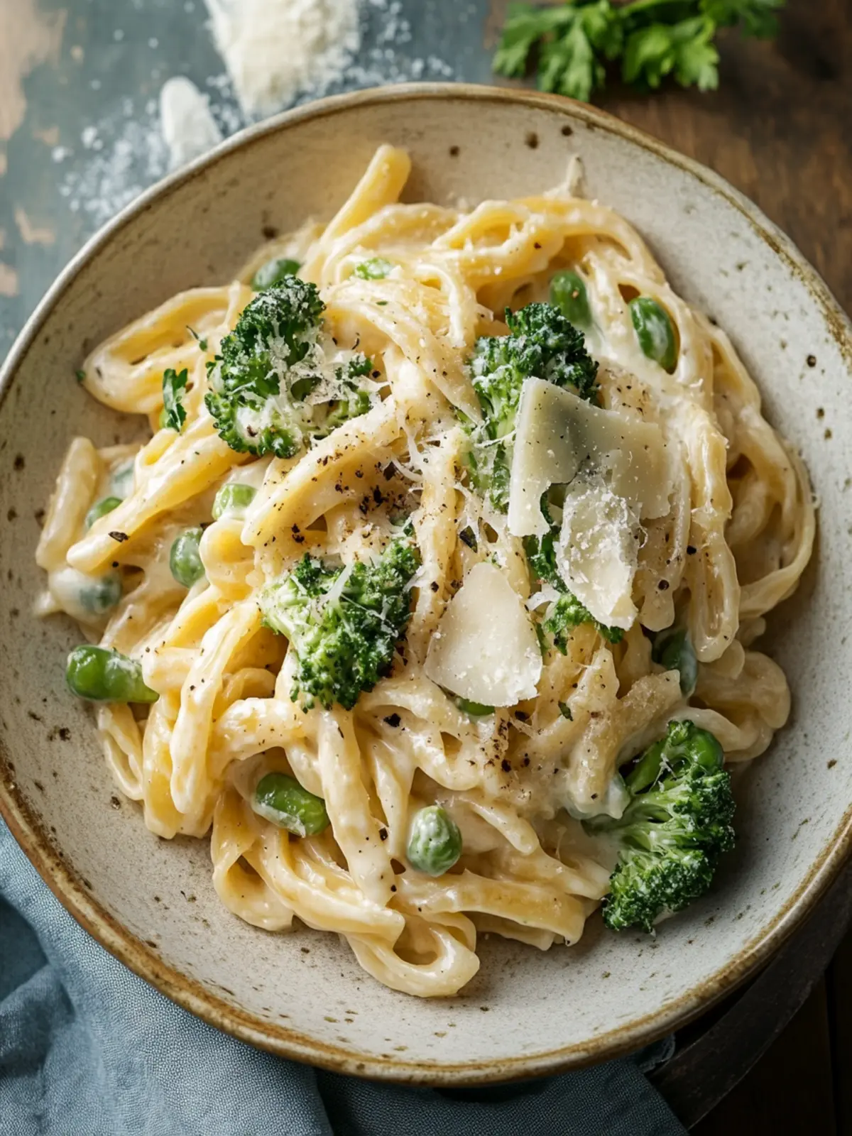 Cremige Hähnchen-Brokkoli-Pasta