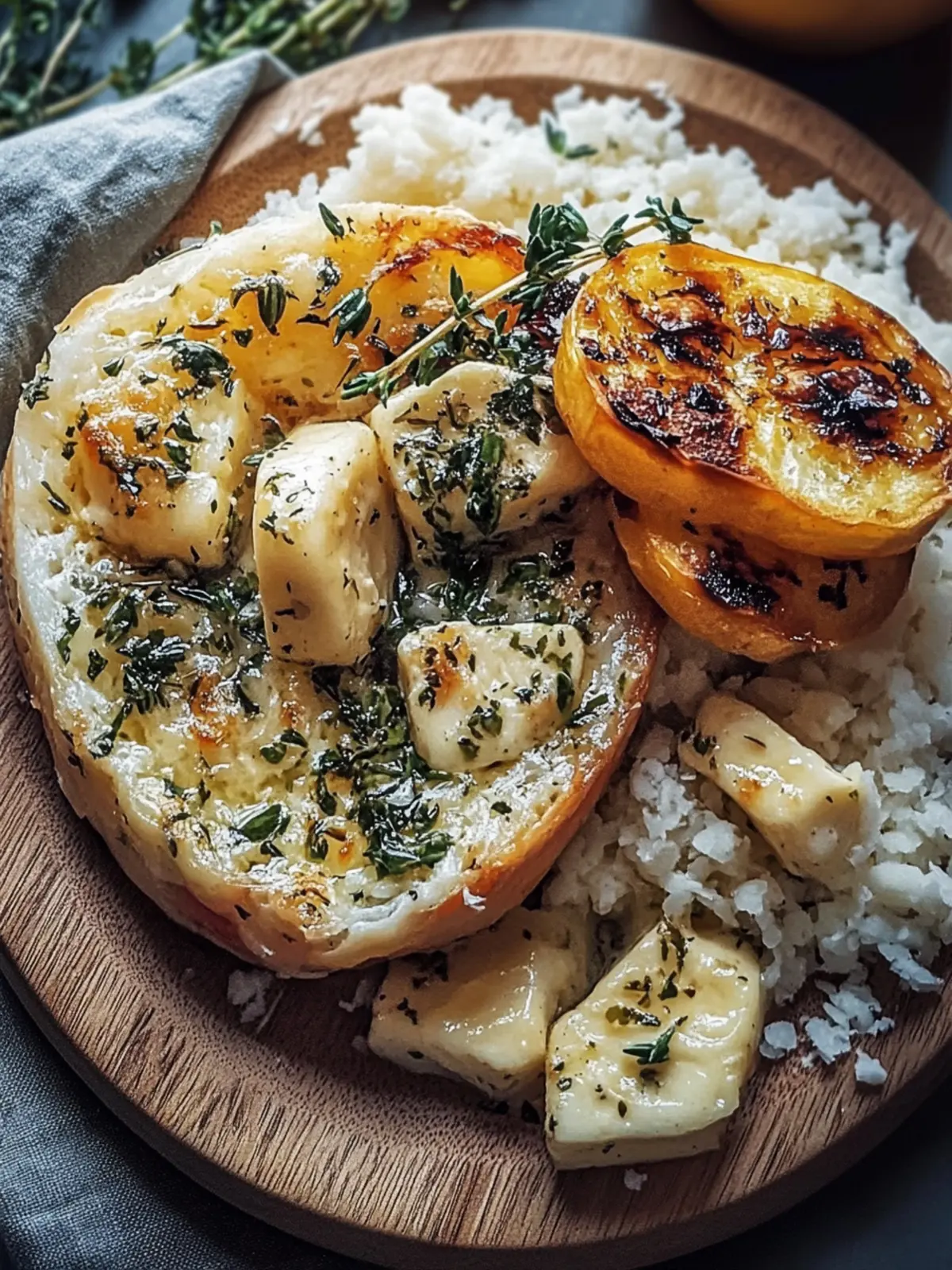 Garnelen Knoblauchbutter Reis