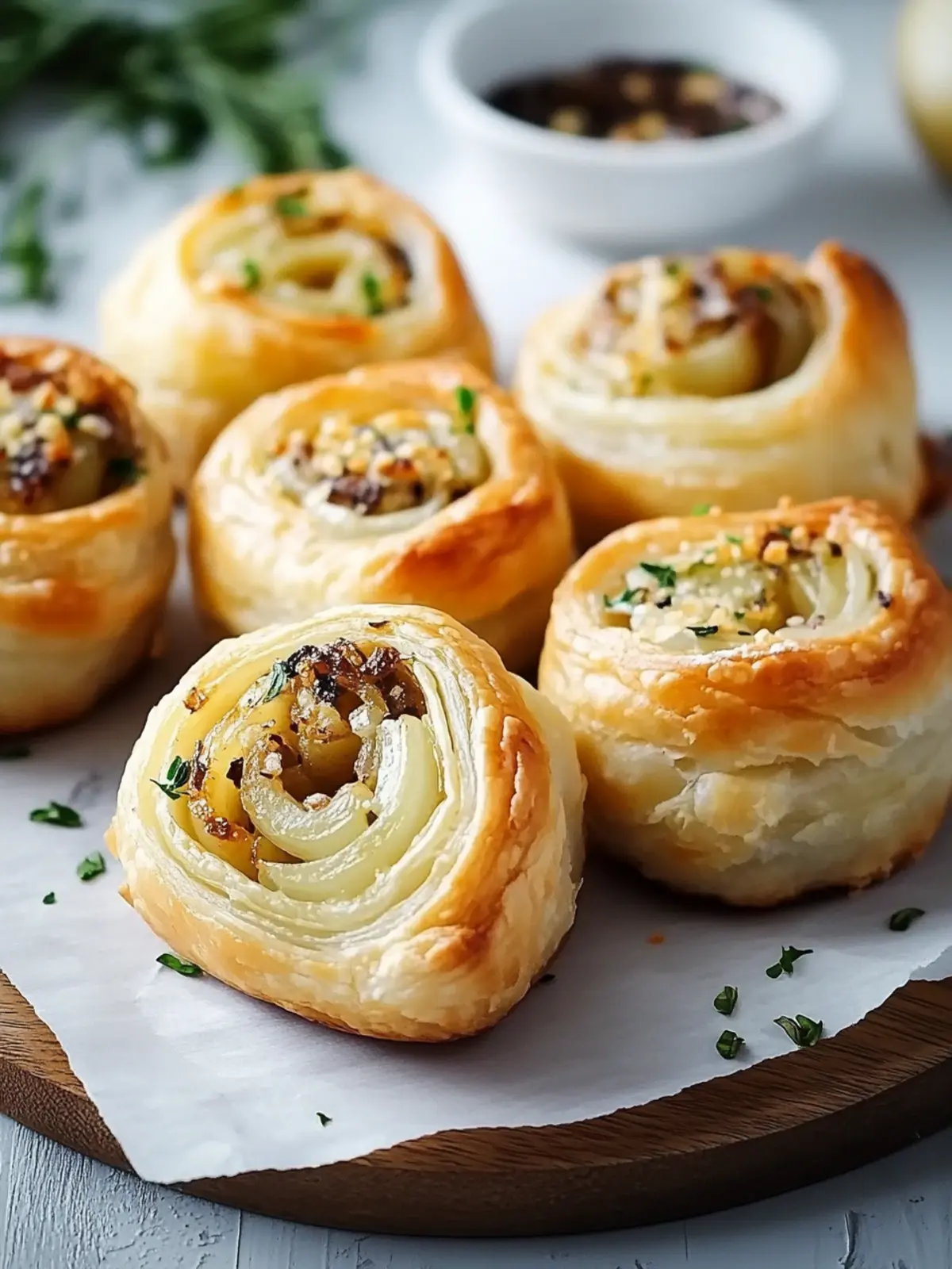 Cheese Onion Potato Puff Pastry Rolls for Heart and Palate