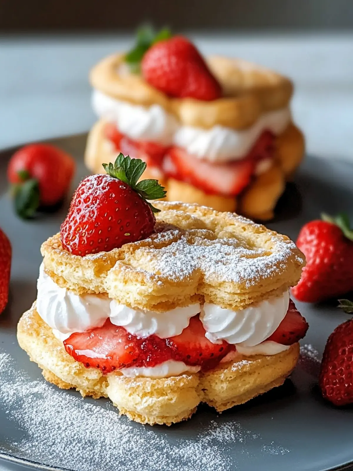 Erdbeer-Shortcake-Eis-Sandwiches