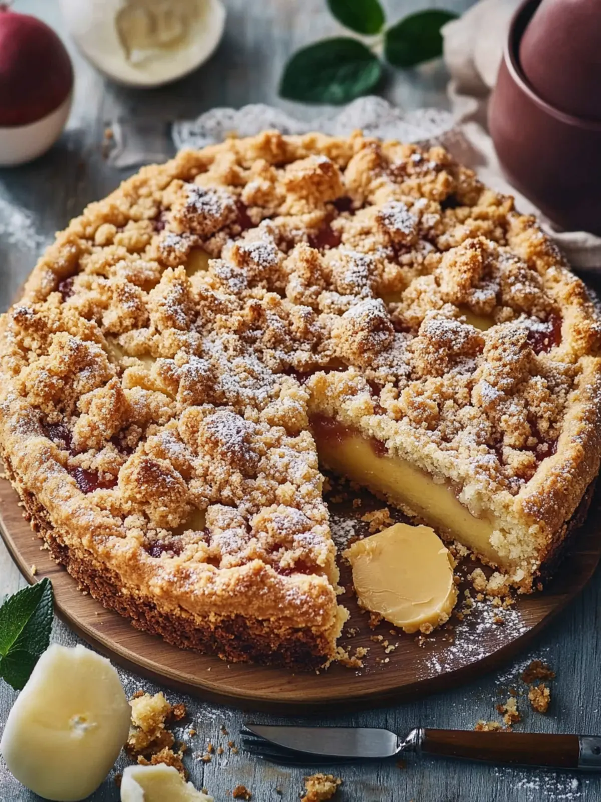 Pflaumenkuchen Streusel Zimt Butter