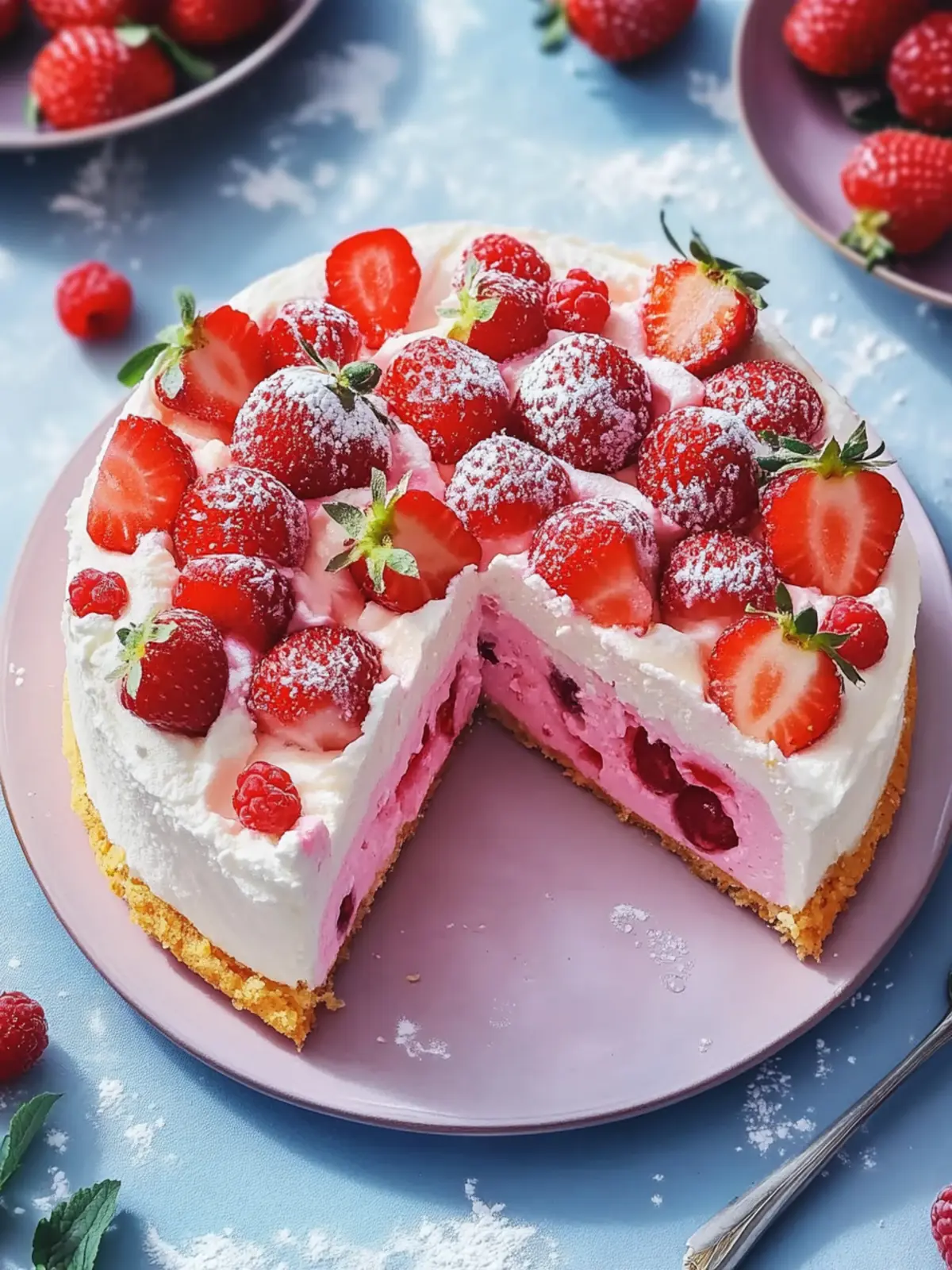 Fanta-Torte mit Erdbeeren