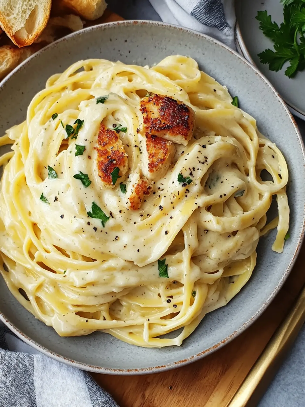 Hähnchen-Alfredo-Pasta