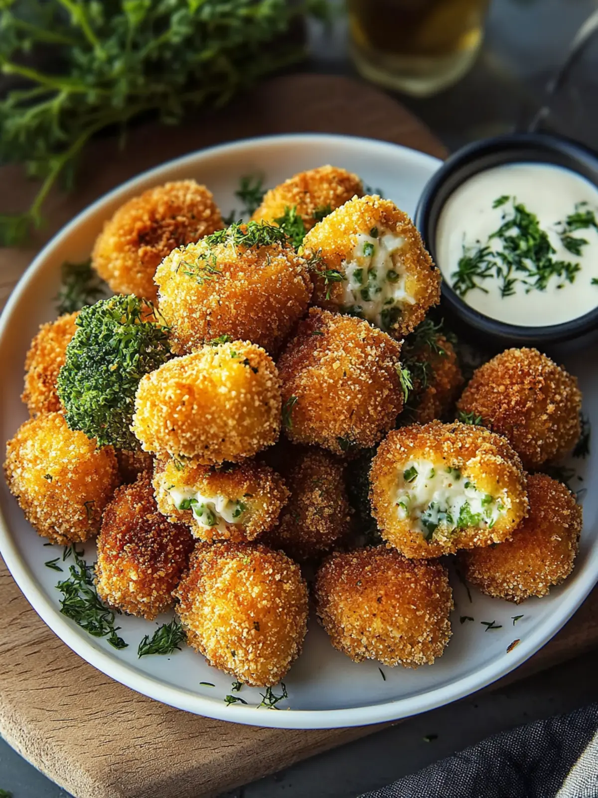 Knusprige Brokkoli Käse Nuggets