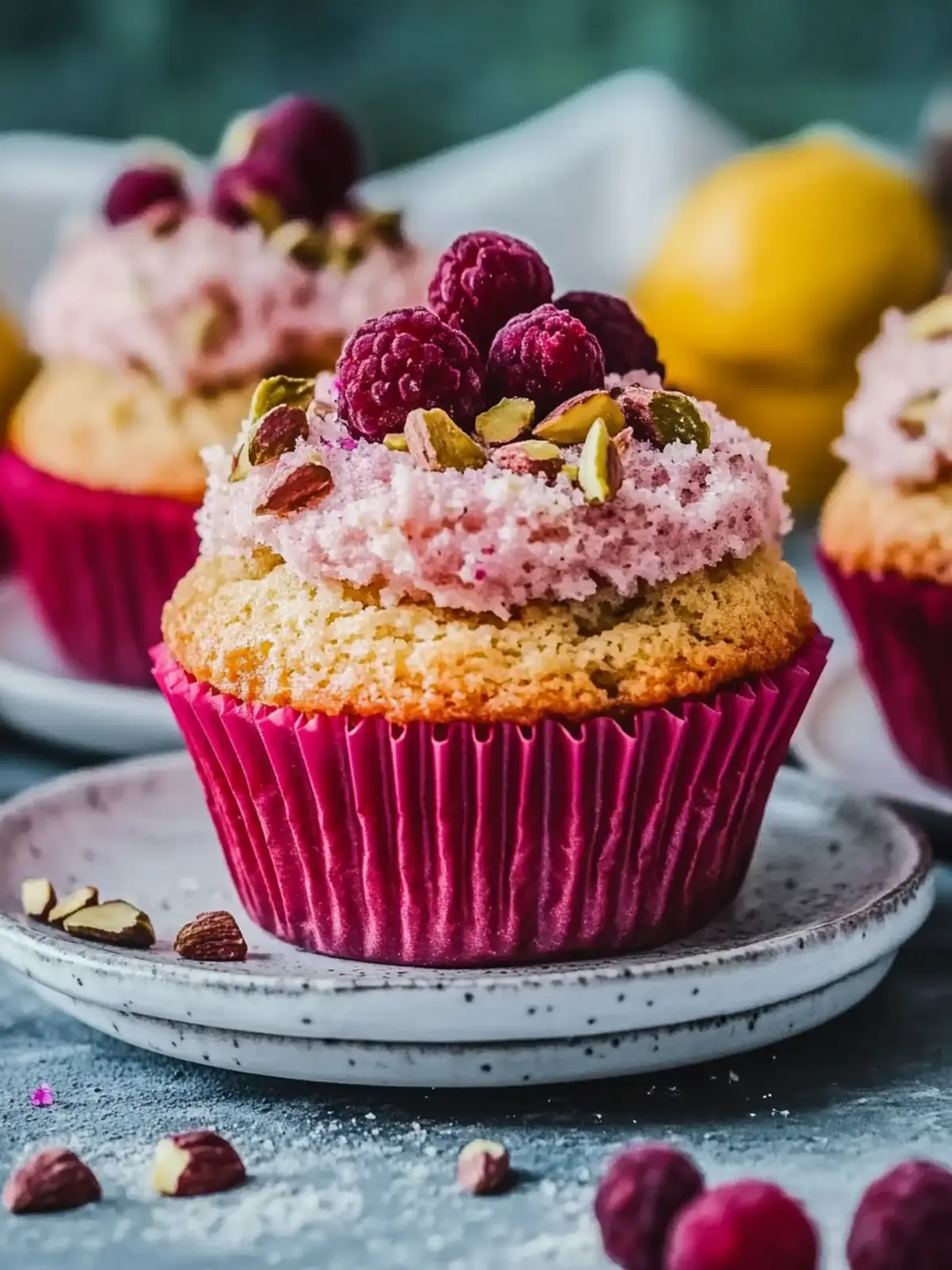 Fluffige Himbeer-Pistazien-Muffins