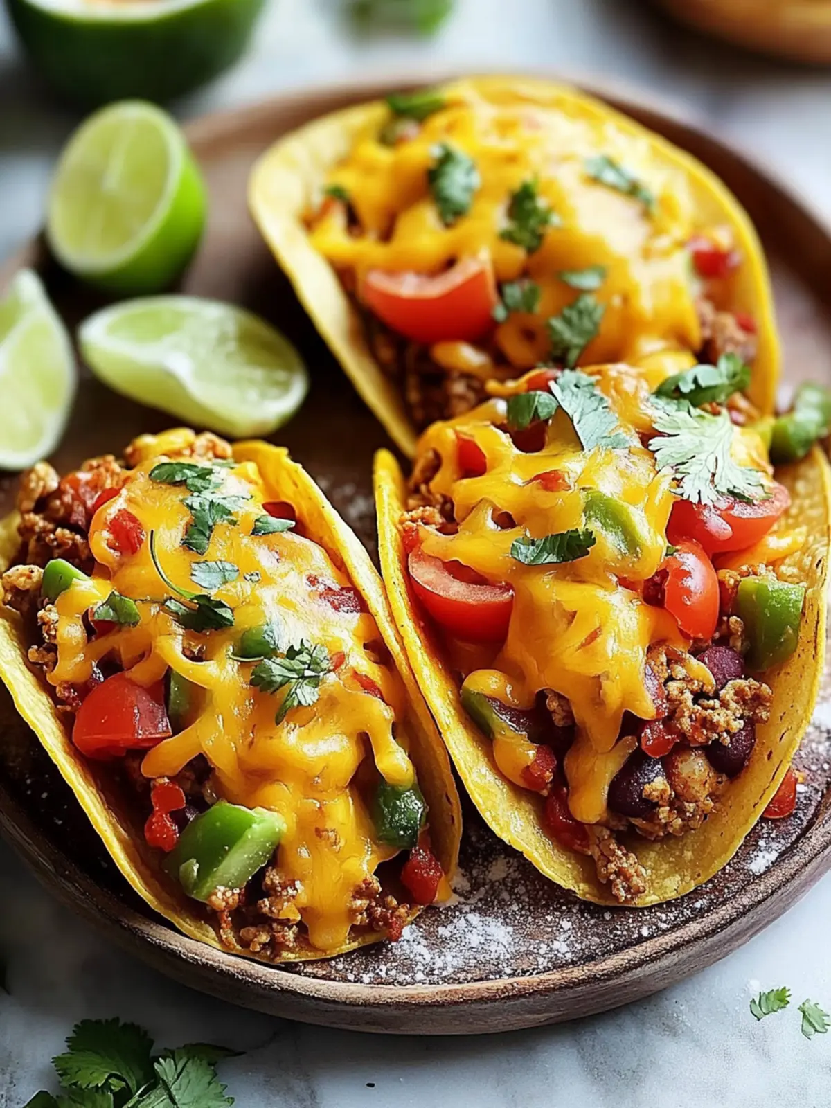 Paprika gefüllt mit Cheesy Taco