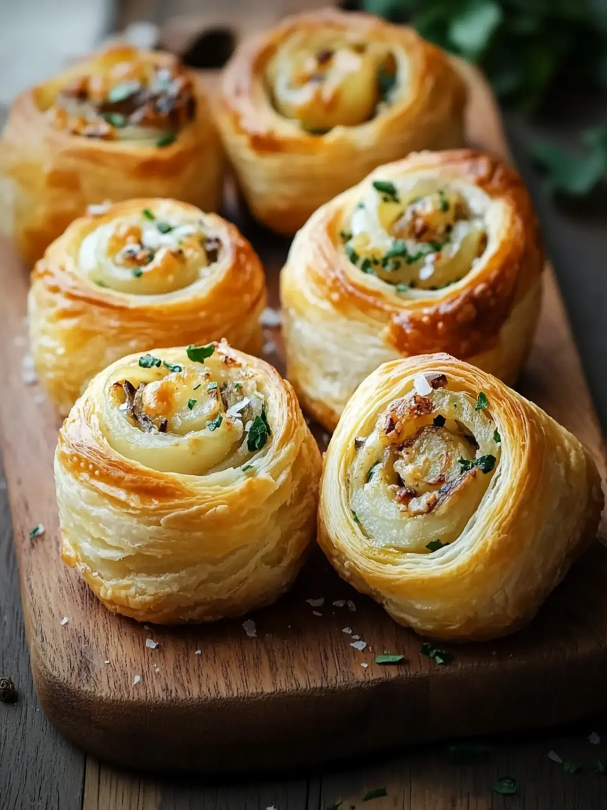 Cheese Onion Potato Puff Pastry Rolls for Heart and Palate