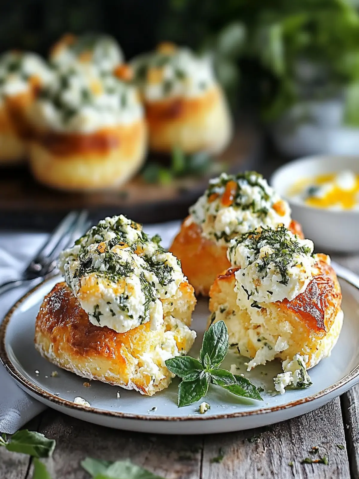 Kräuter-Ricotta-Hähnchenröllchen