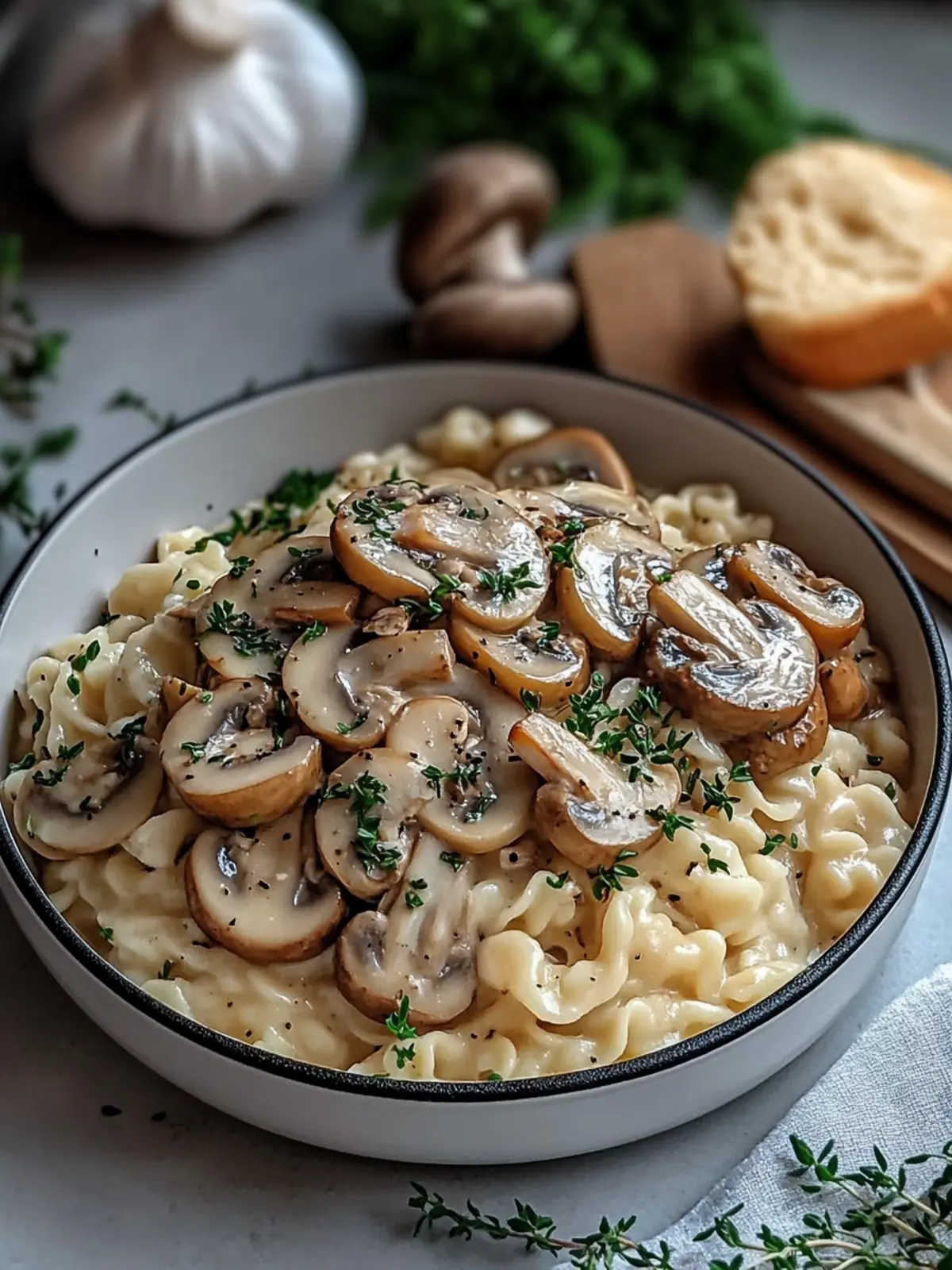 Medaille Champignon Rahmsoße Spätzle