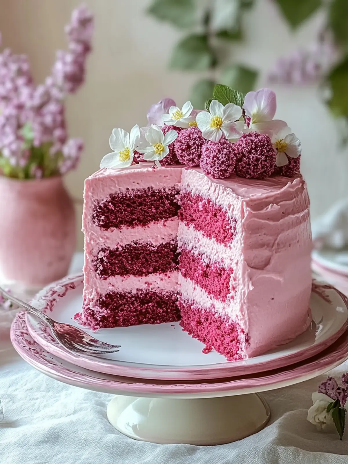 Muttertags Pink Samt Kuchen