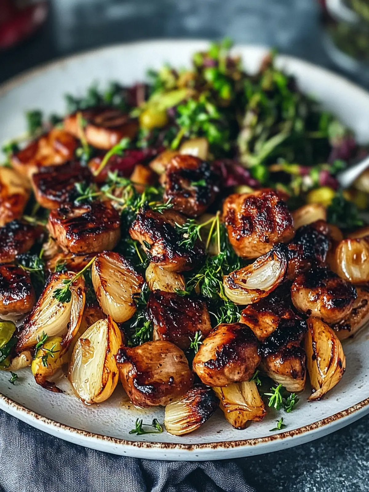 Gegrillte Rosenkohl mit Pfifferlingen
