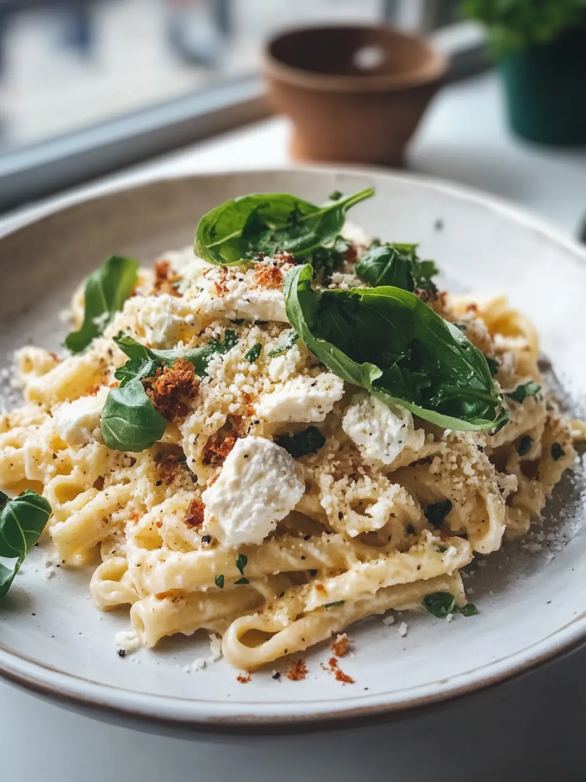 Protein Nudeln mit Hüttenkäse