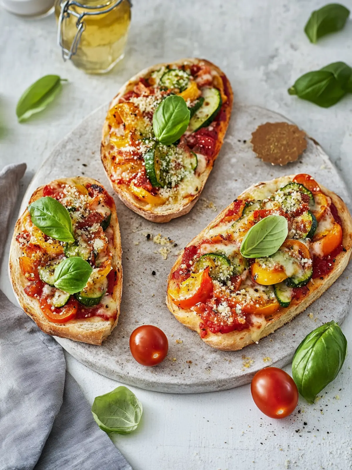 Vegetarische Pizzabrötchen