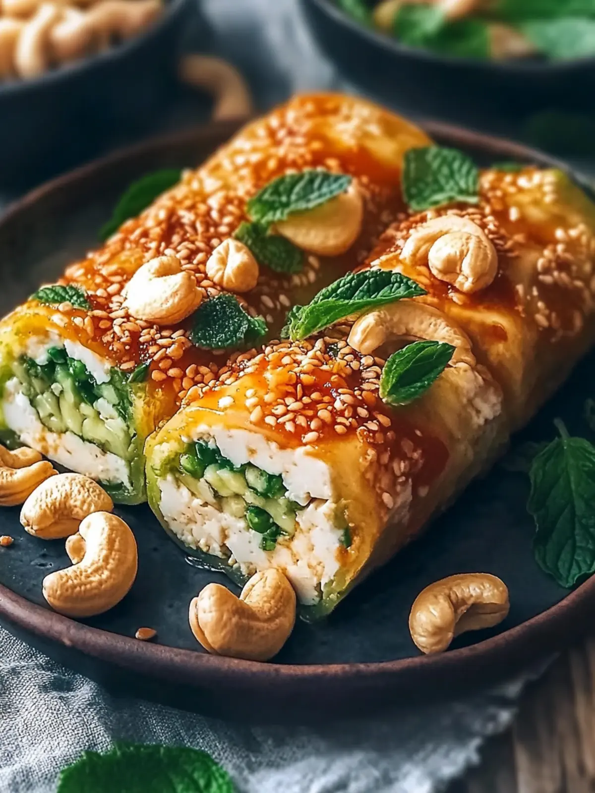 Vegane Kohlrouladen mit Tofu und Cashews