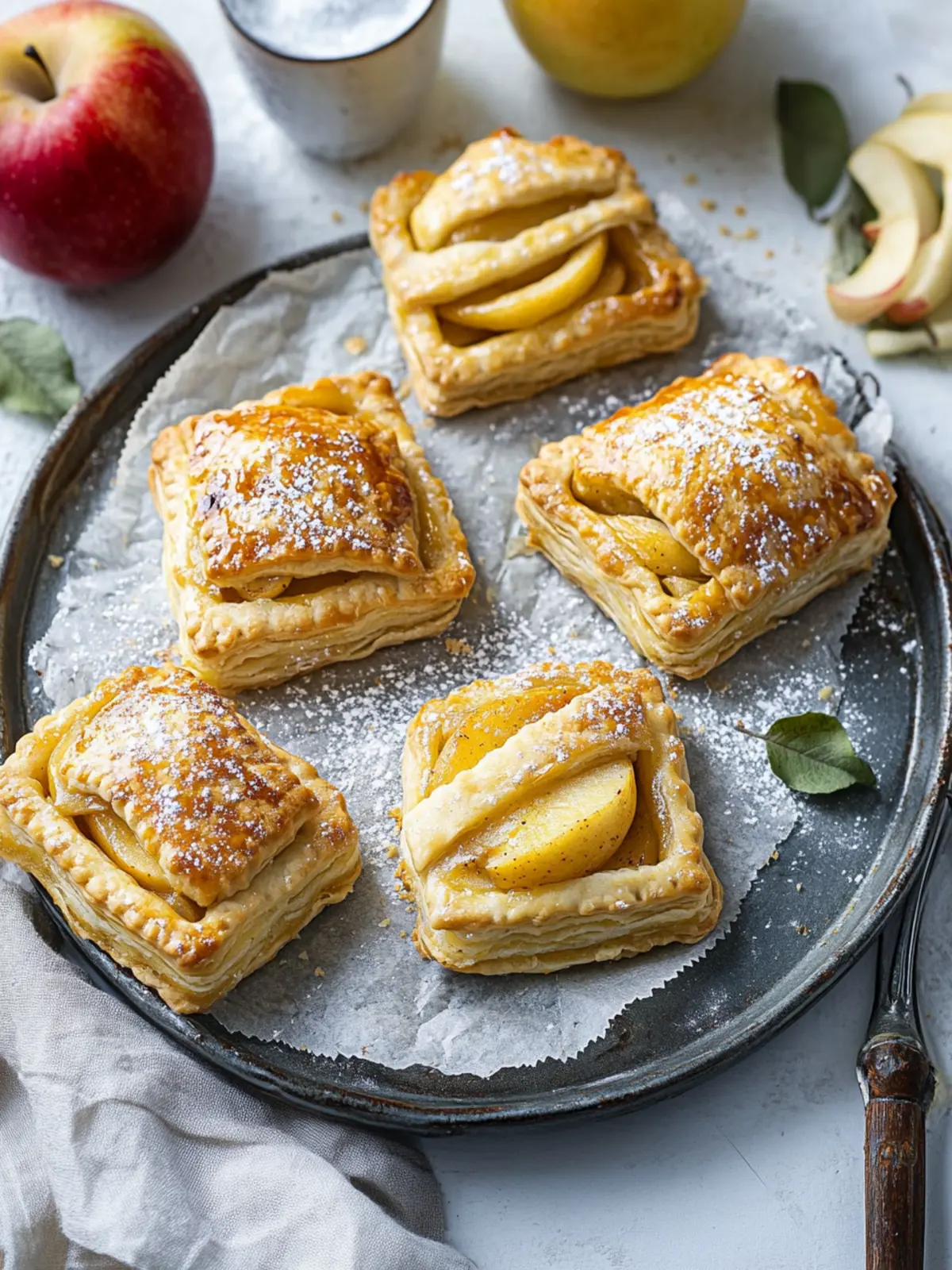 Apfeltaschen mit Blätterteig