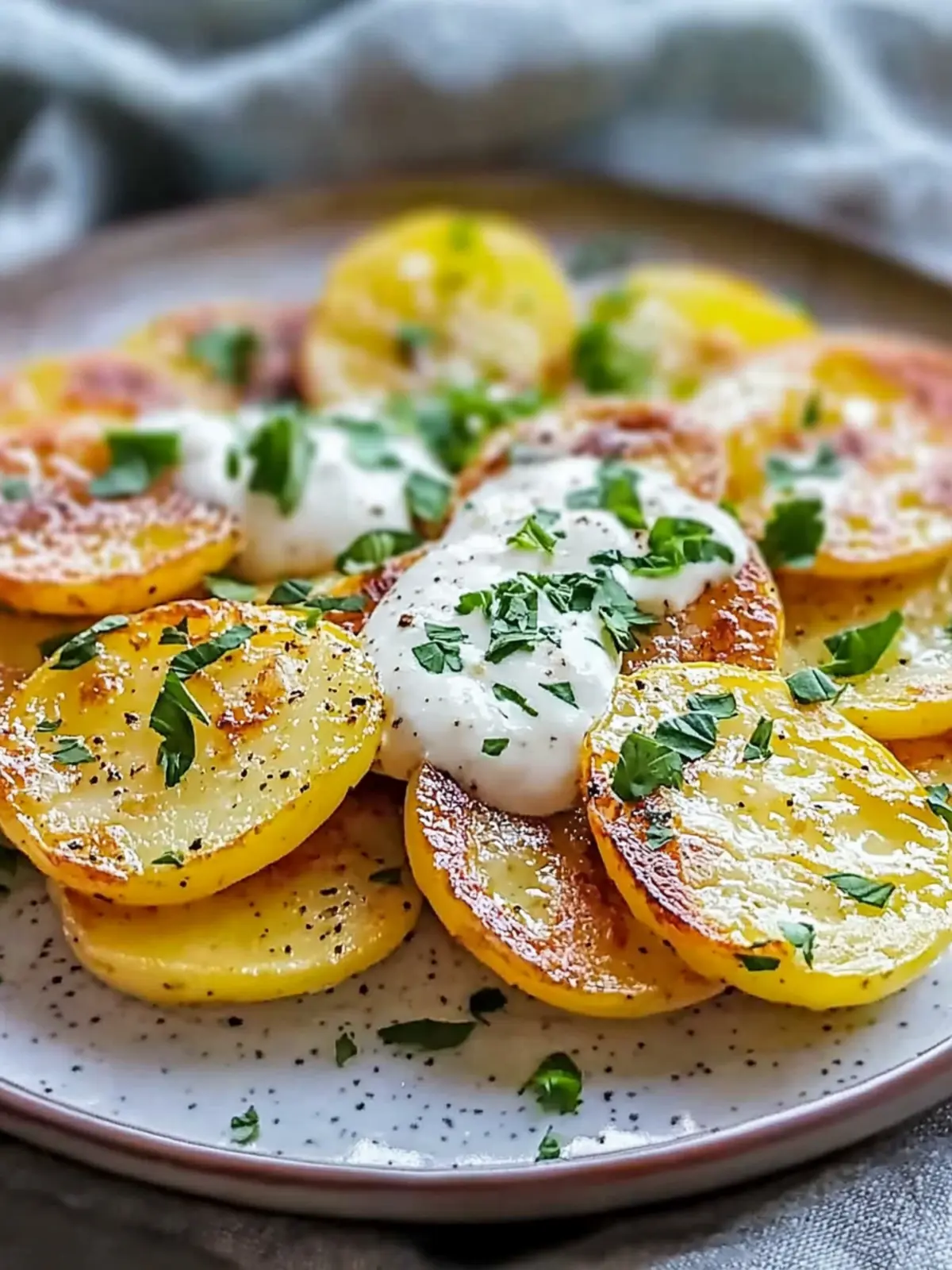 Krosse Luftfritteuse Ranch Kartoffelhälften