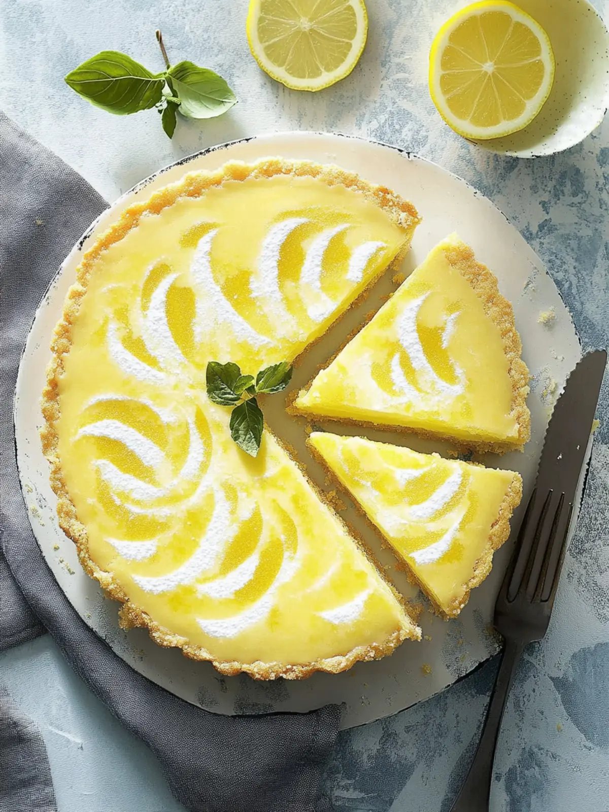 Zitronen-Schmand-Blechkuchen