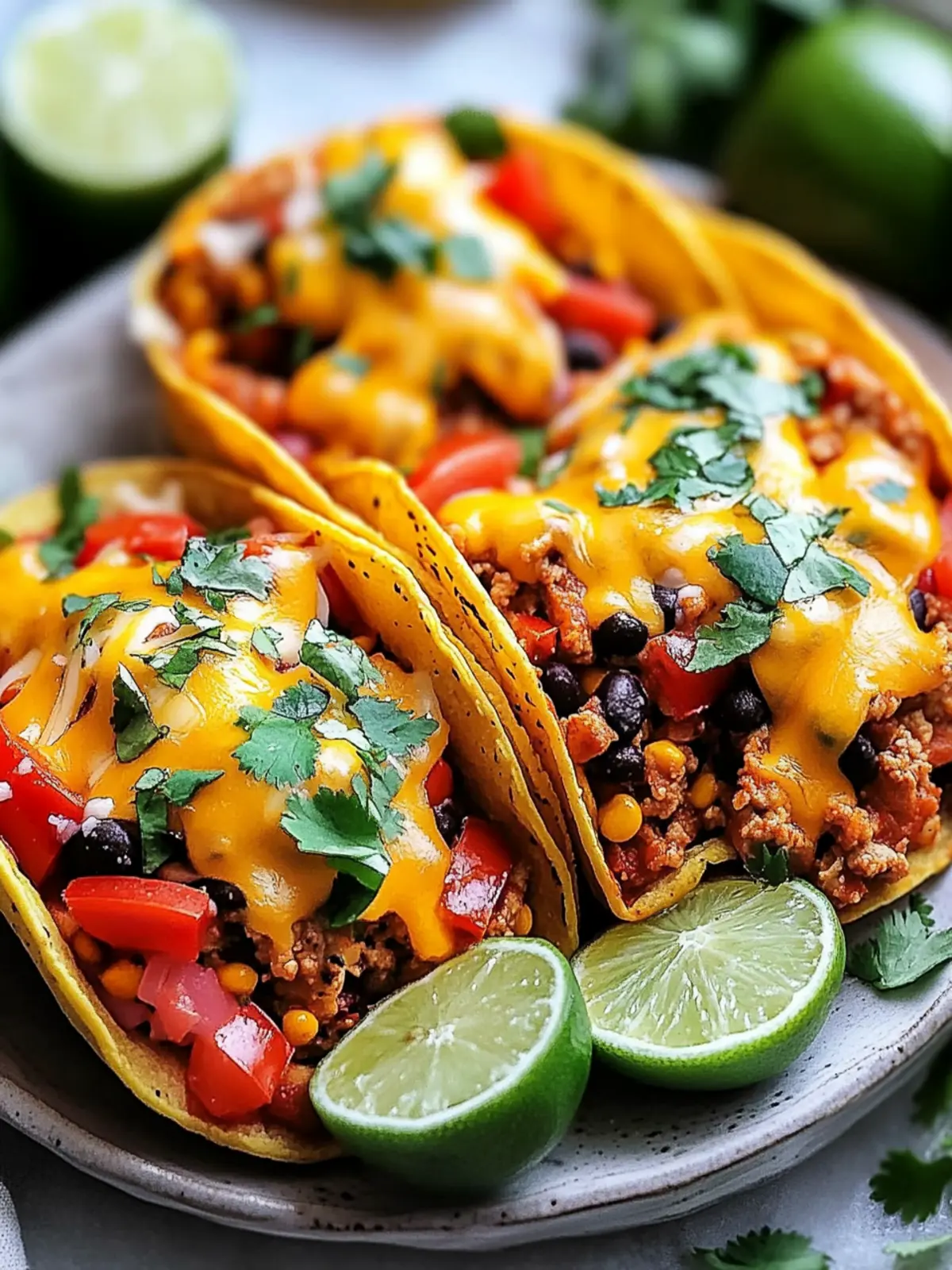 Paprika gefüllt mit Cheesy Taco