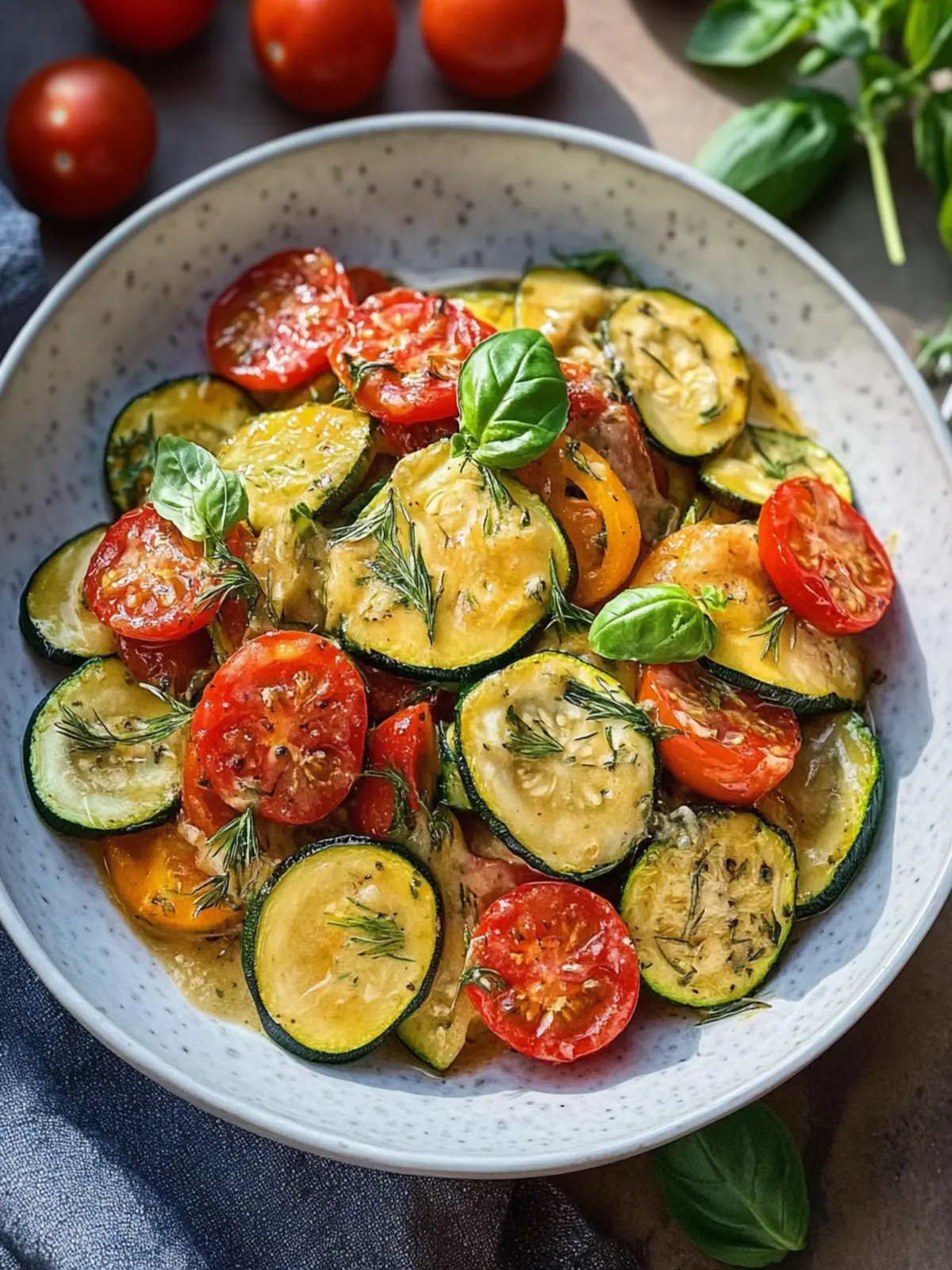 Maultaschenpan mit Zucchini und Tomaten