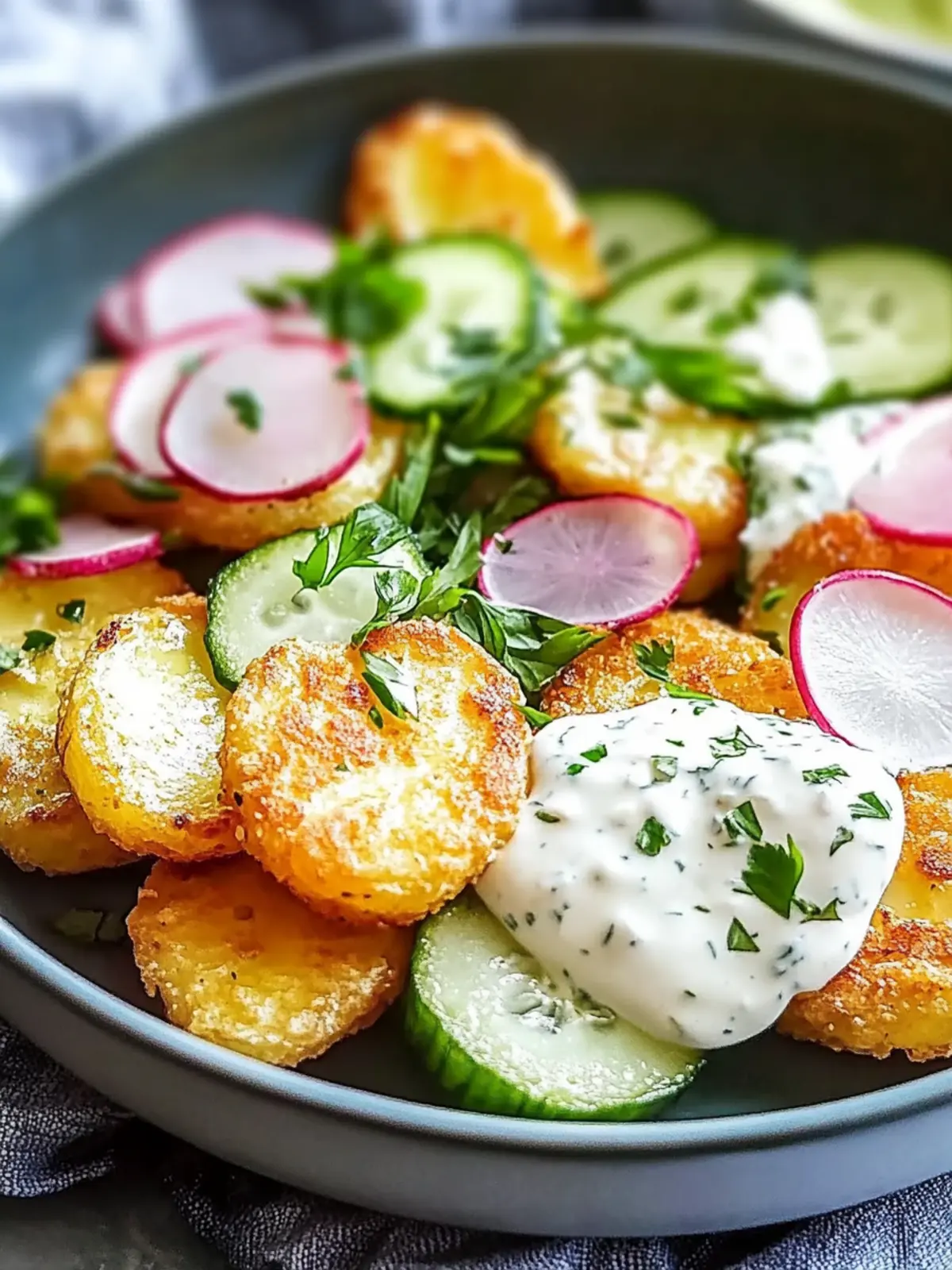 Krosse Luftfritteuse Ranch Kartoffelhälften