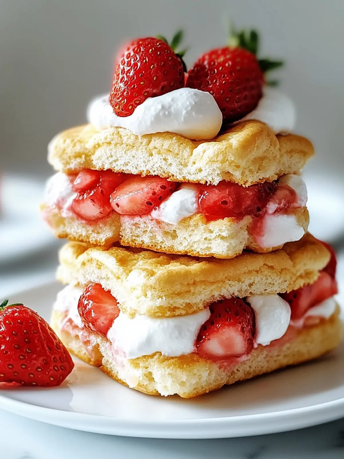 Erdbeer-Shortcake-Eis-Sandwiches